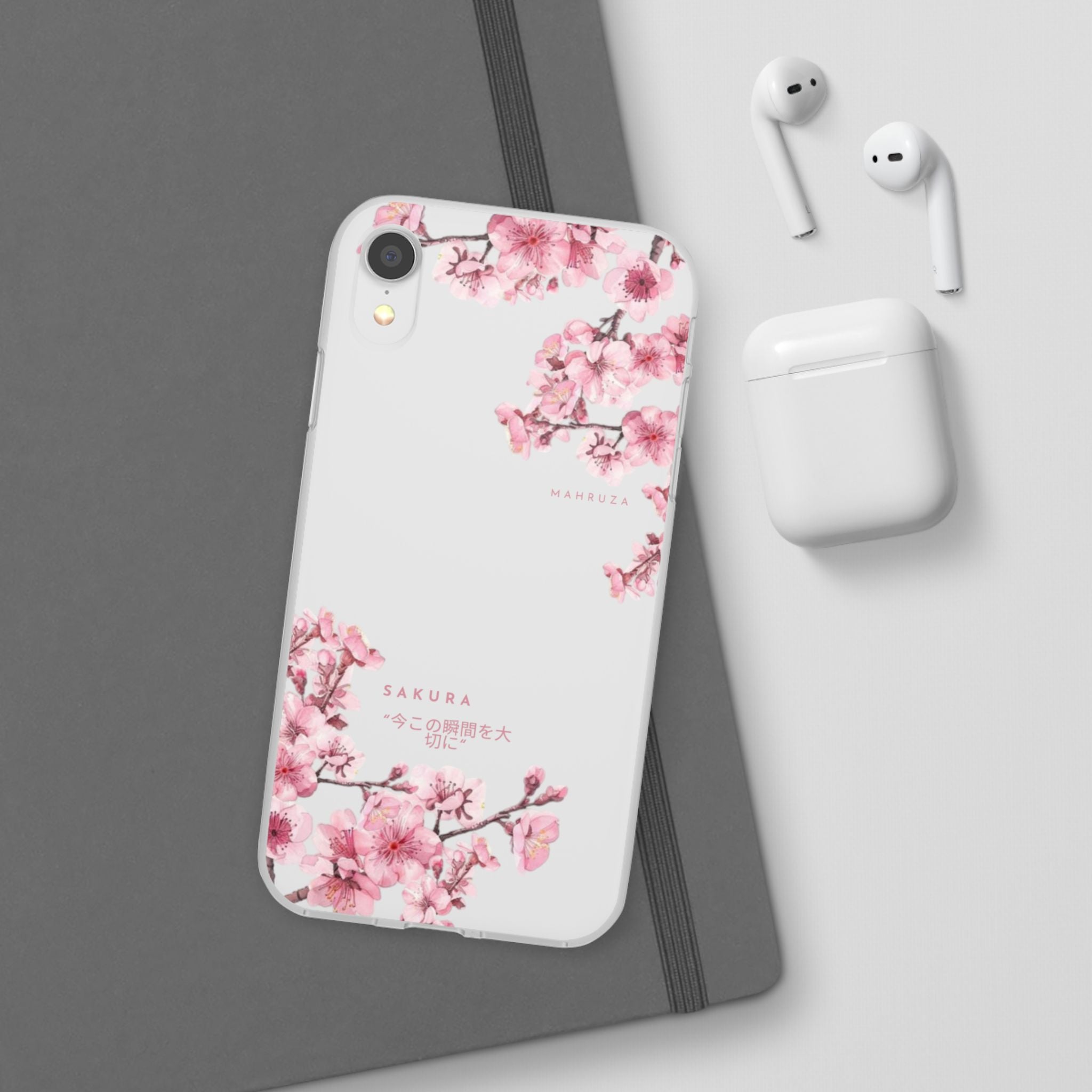 Cherry Blossom Sakura Phone Case — Flexible Clear Floral iPhone Cover