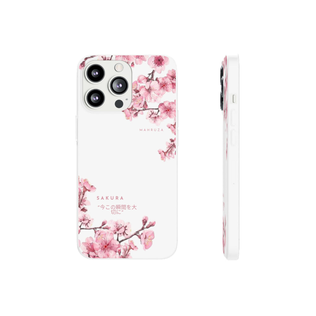 Cherry Blossom Sakura Phone Case — Flexible Clear Floral iPhone Cover