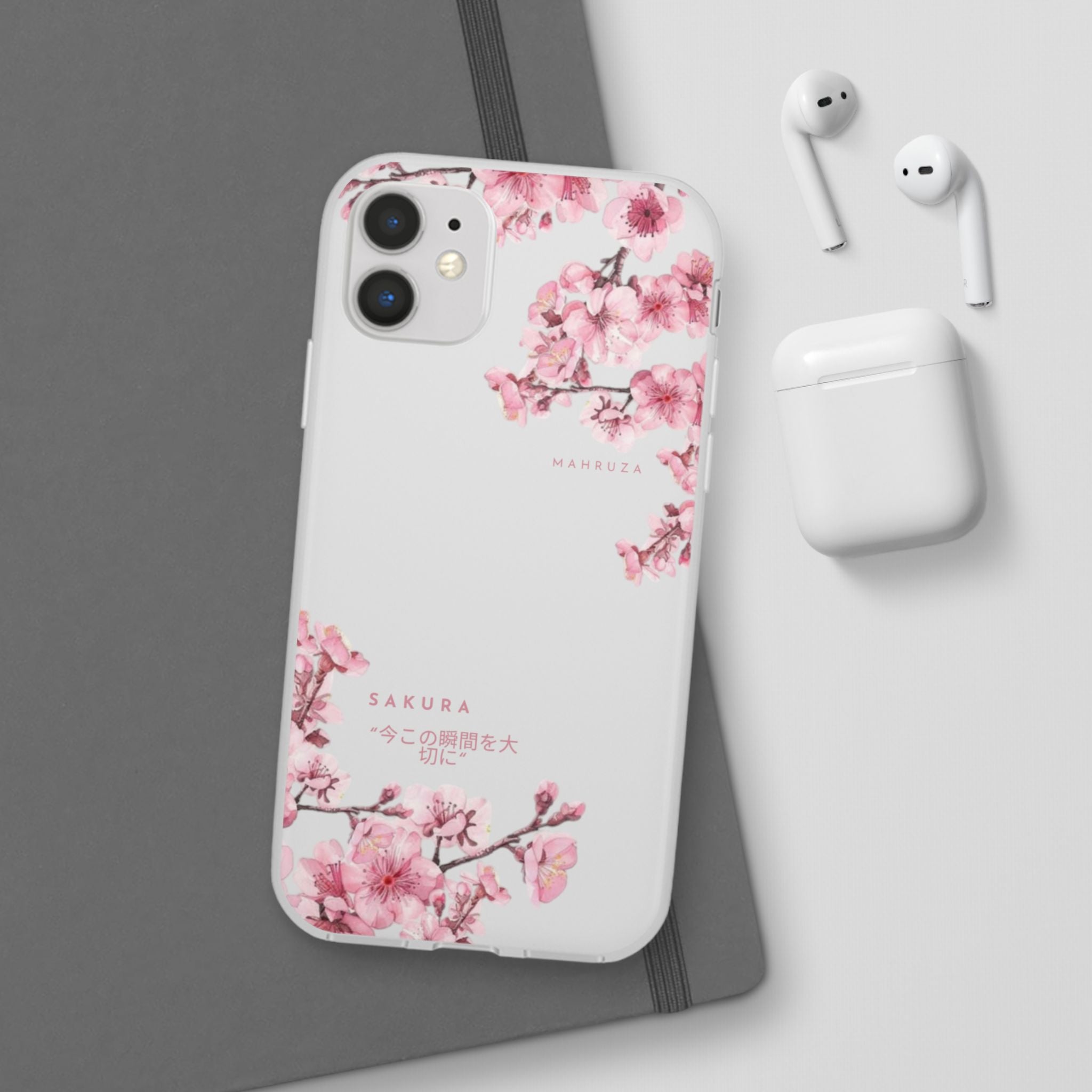 Cherry Blossom Sakura Phone Case — Flexible Clear Floral iPhone Cover