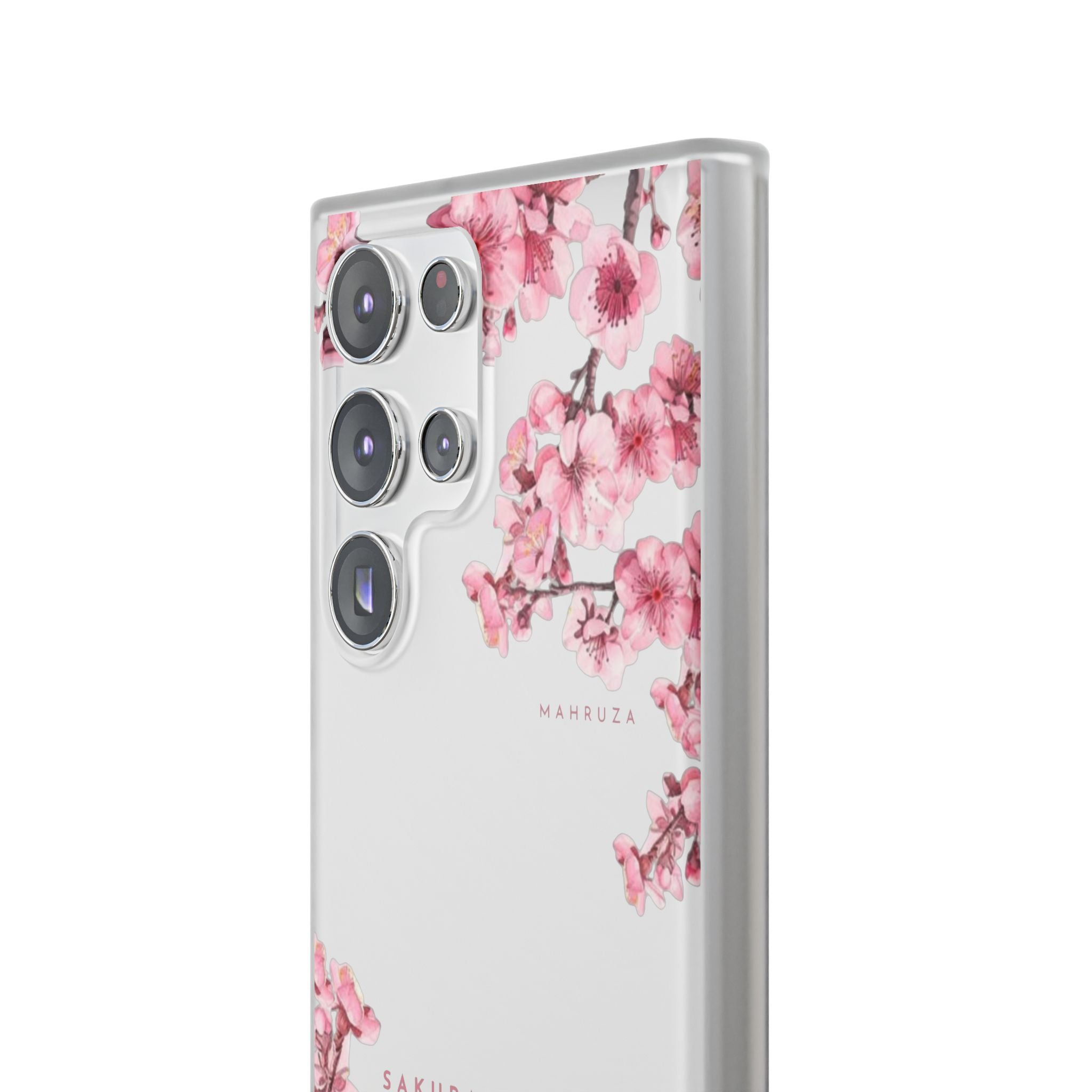 Cherry Blossom Sakura Phone Case — Flexible Clear Floral iPhone Cover