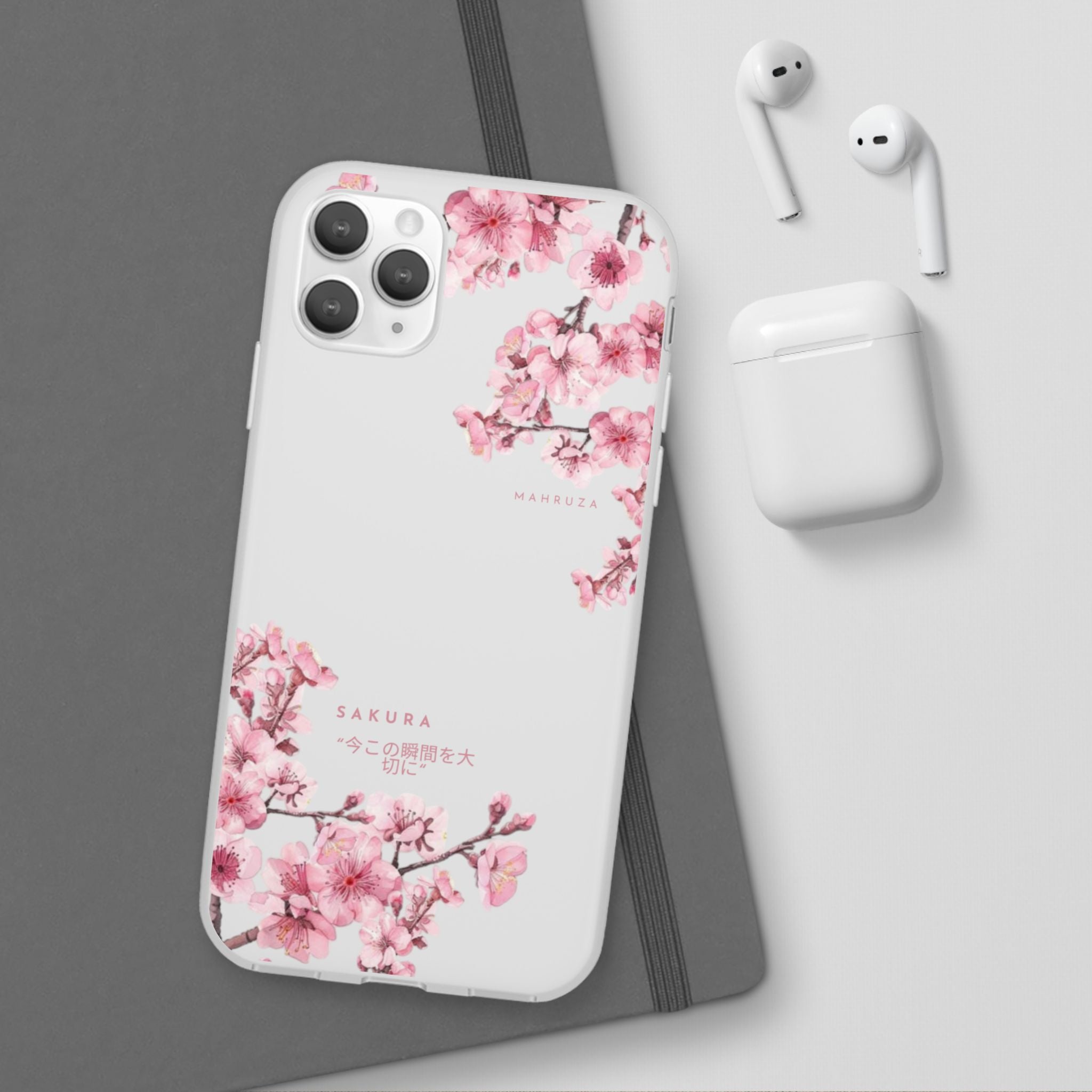 Cherry Blossom Sakura Phone Case — Flexible Clear Floral iPhone Cover