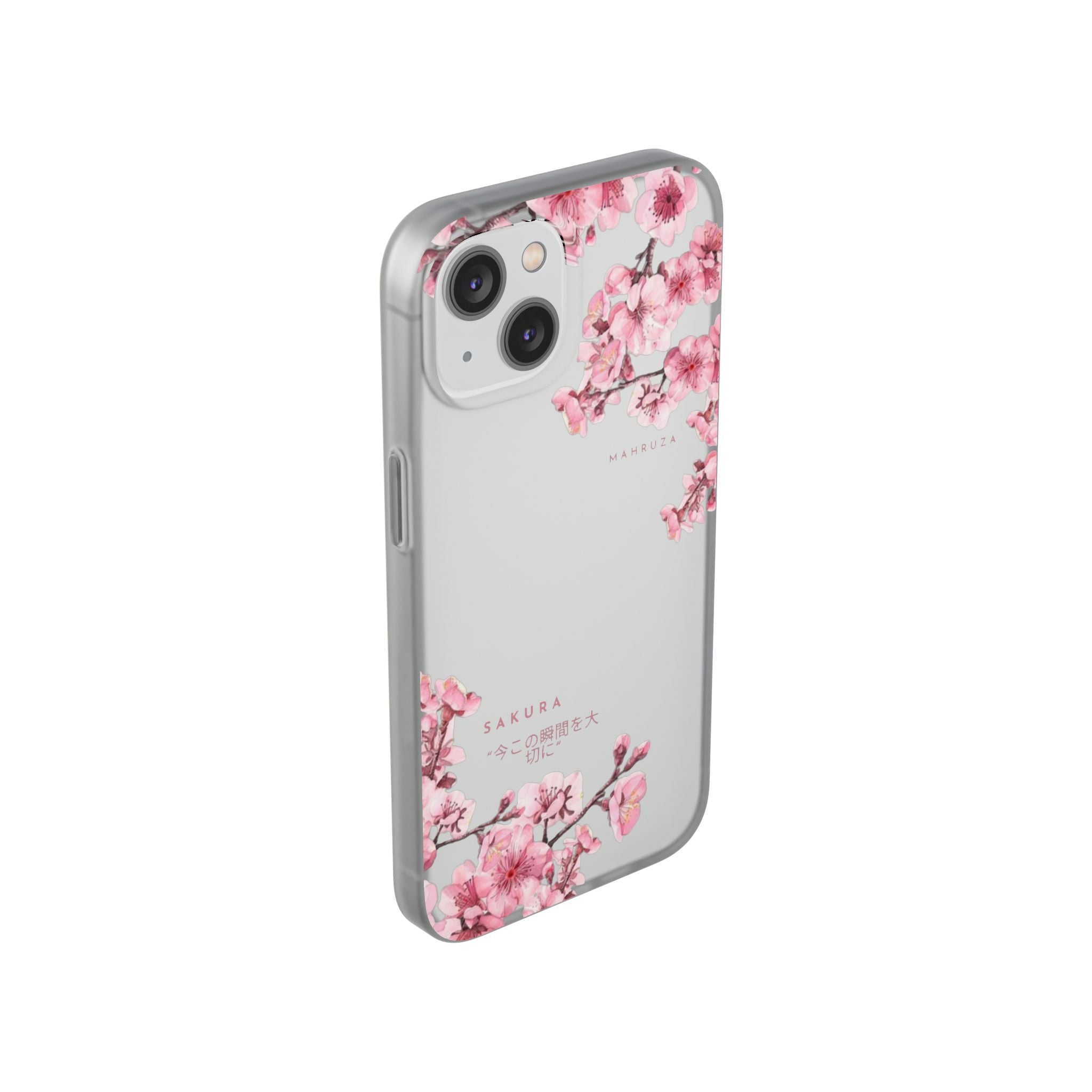 Cherry Blossom Sakura Phone Case — Flexible Clear Floral iPhone Cover
