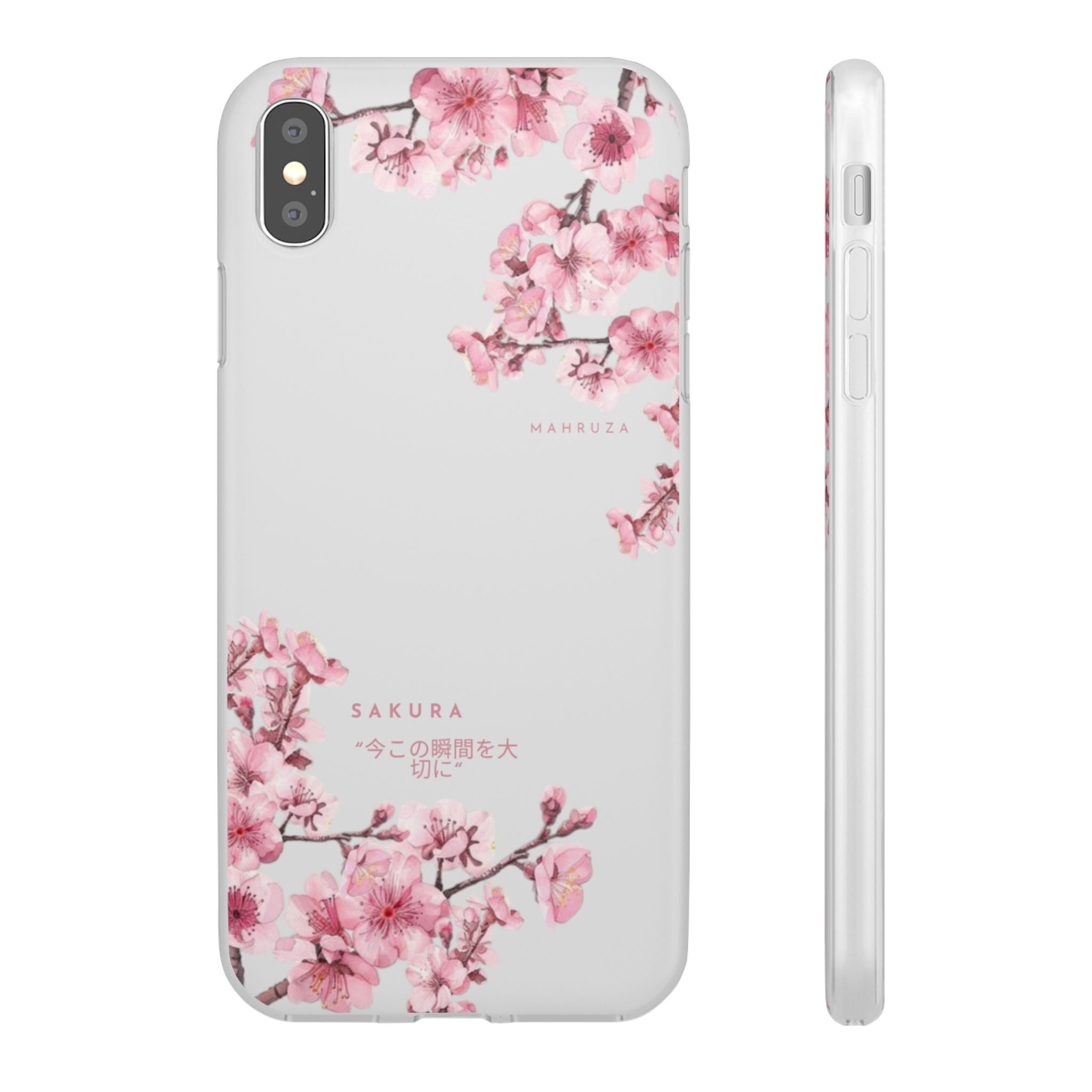 Cherry Blossom Sakura Phone Case — Flexible Clear Floral iPhone Cover