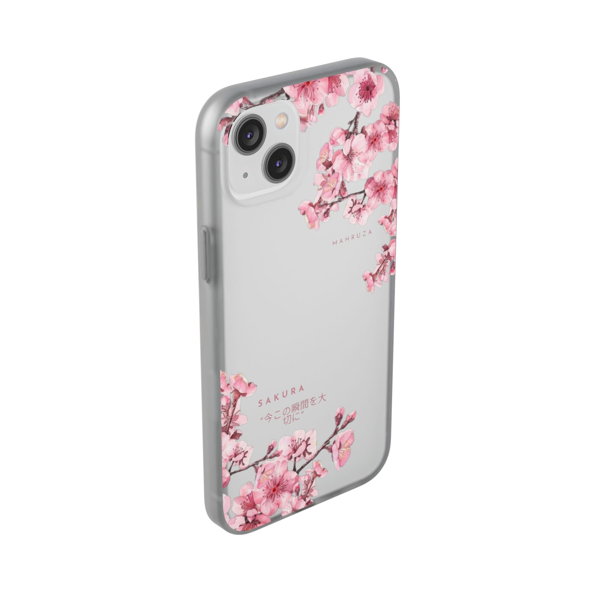 Cherry Blossom Sakura Phone Case — Flexible Clear Floral iPhone Cover