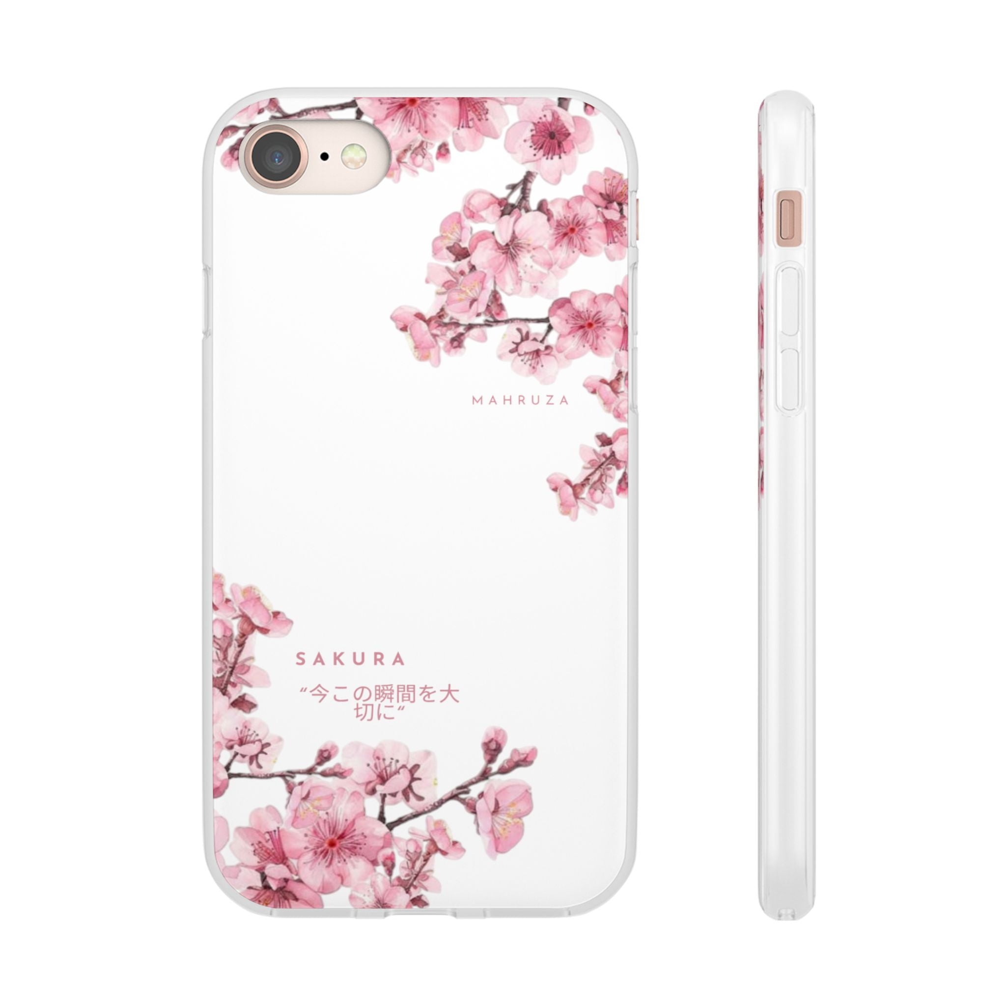 Cherry Blossom Sakura Phone Case — Flexible Clear Floral iPhone Cover