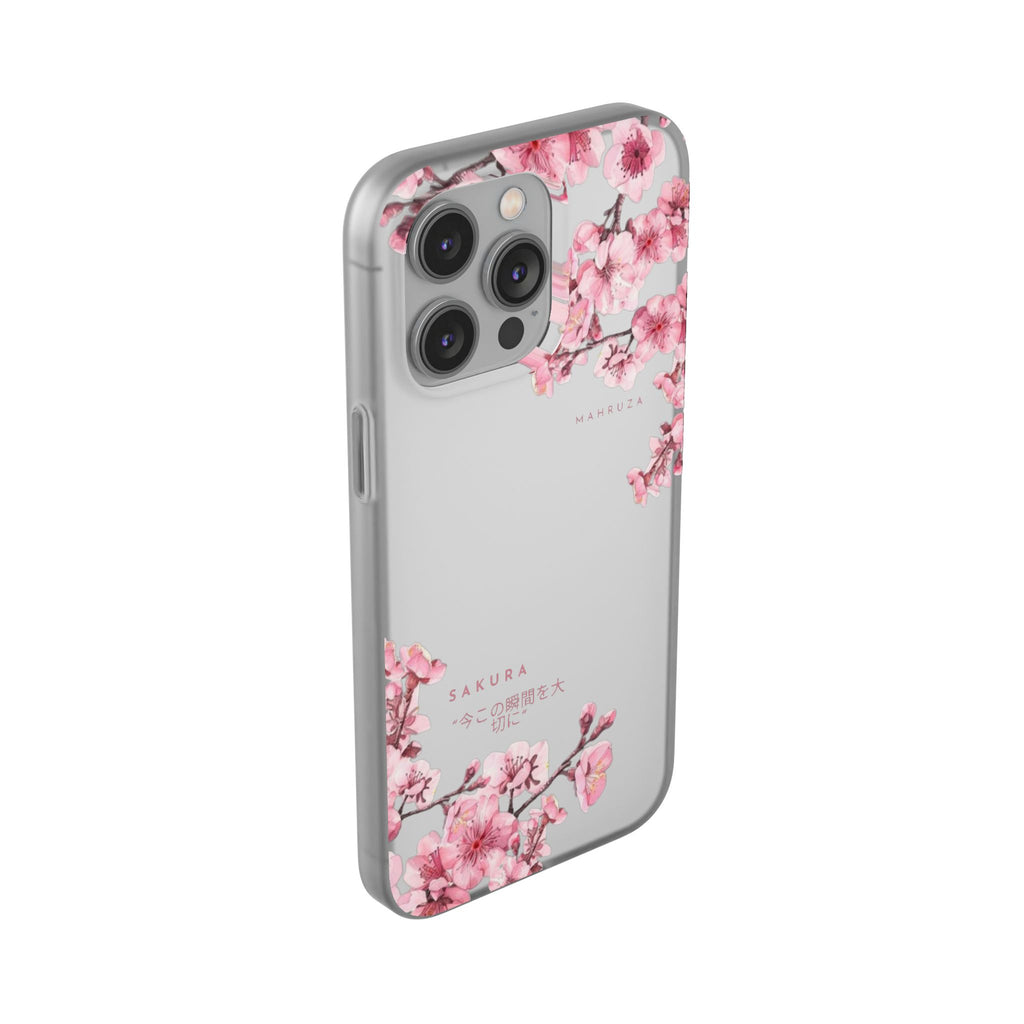 Cherry Blossom Sakura Phone Case — Flexible Clear Floral iPhone Cover