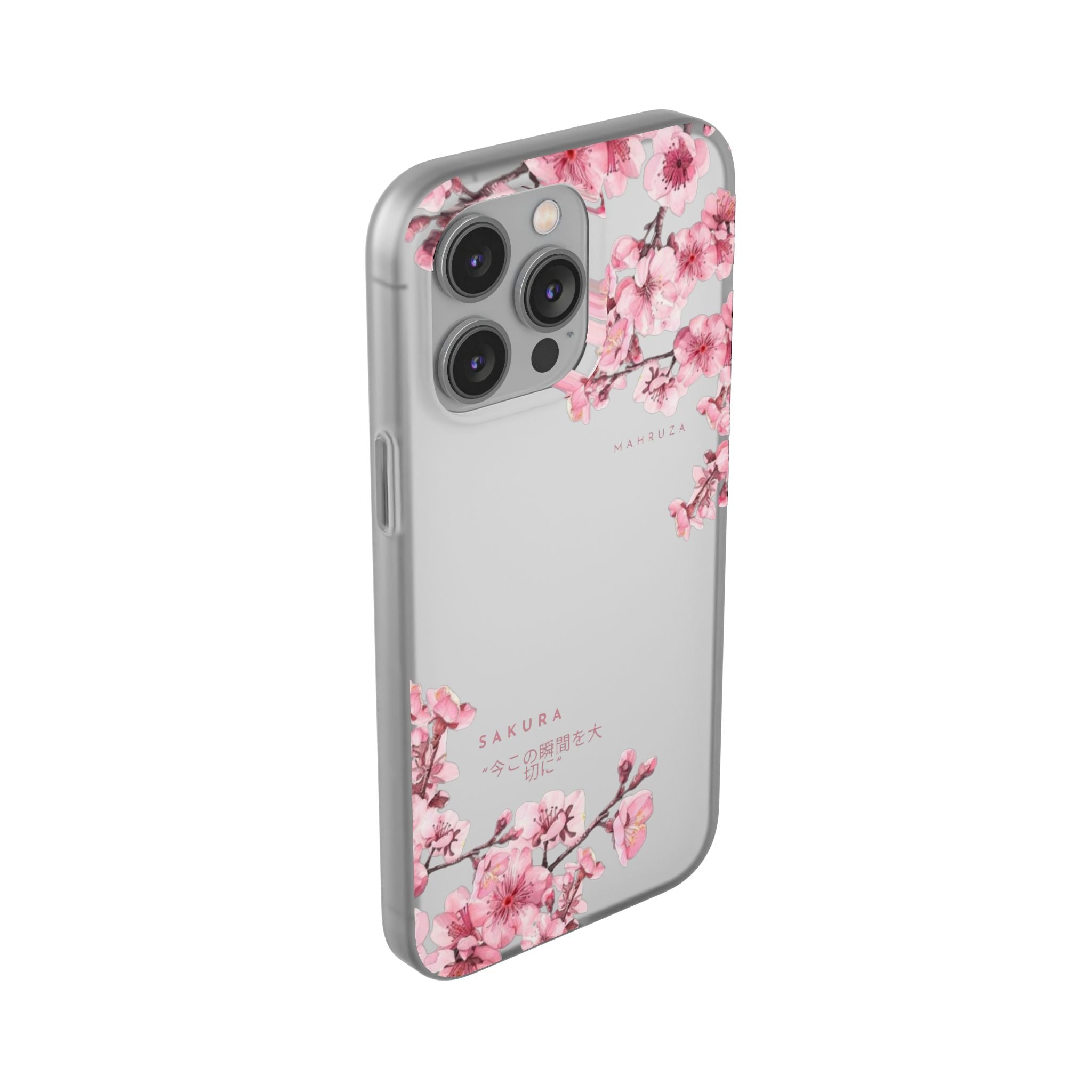 Cherry Blossom Sakura Phone Case — Flexible Clear Floral iPhone Cover