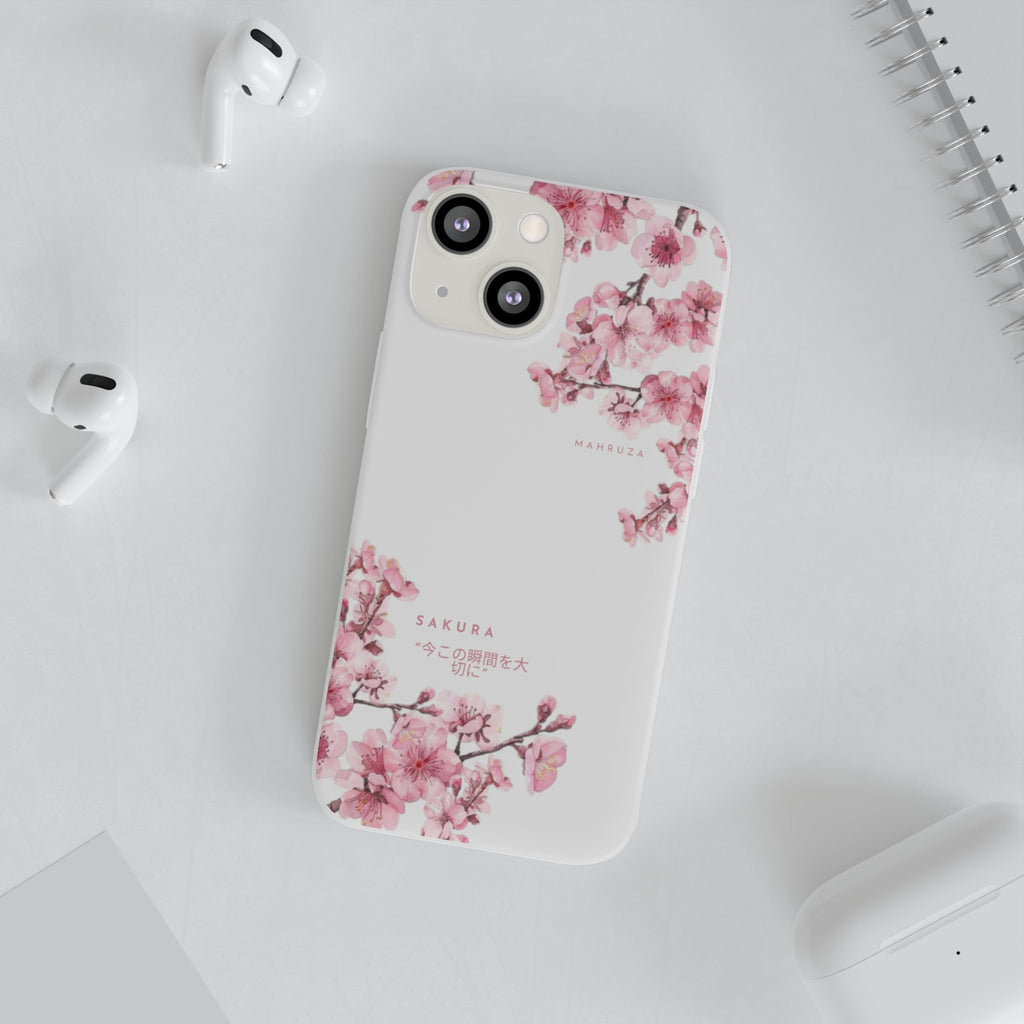 Cherry Blossom Sakura Phone Case — Flexible Clear Floral iPhone Cover