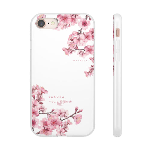 Cherry Blossom Sakura Phone Case — Flexible Clear Floral iPhone Cover