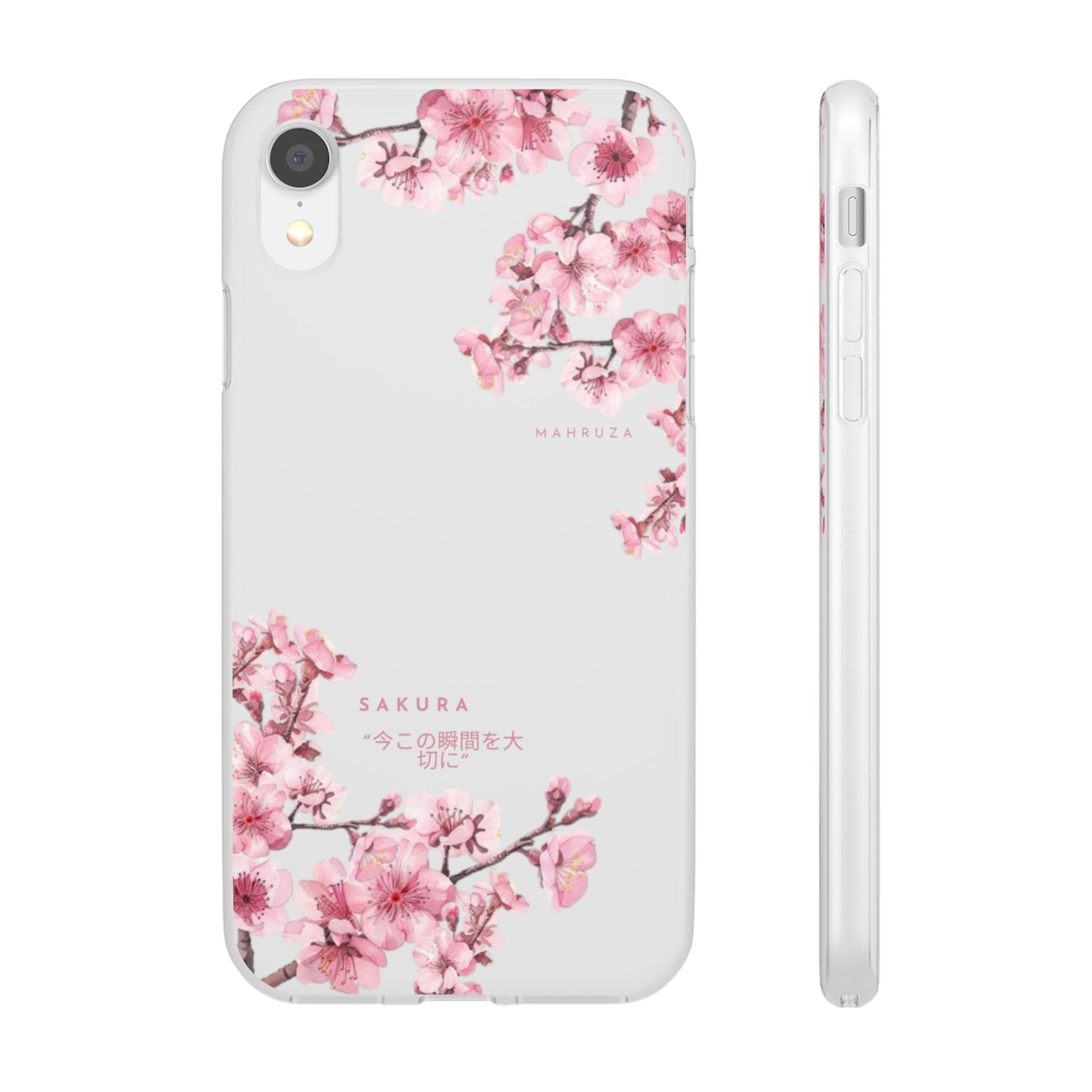 Cherry Blossom Sakura Phone Case — Flexible Clear Floral iPhone Cover
