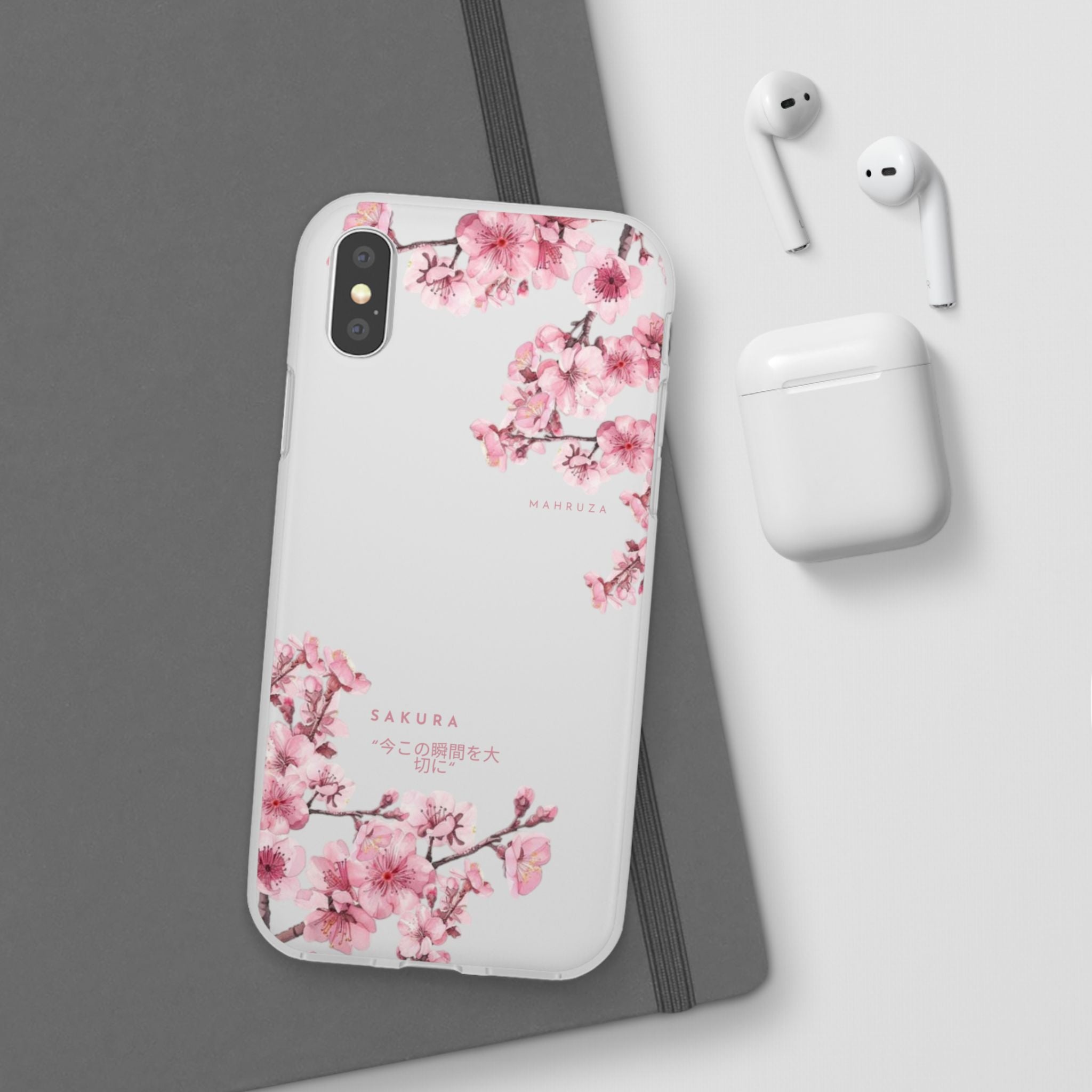 Cherry Blossom Sakura Phone Case — Flexible Clear Floral iPhone Cover