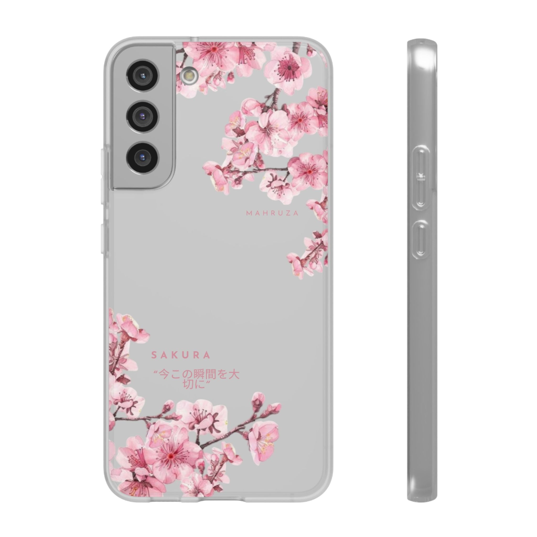 Cherry Blossom Sakura Phone Case — Flexible Clear Floral iPhone Cover