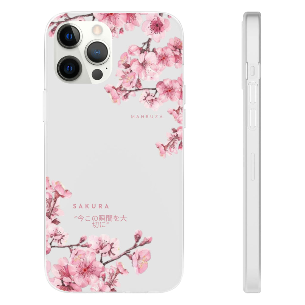 Cherry Blossom Sakura Phone Case — Flexible Clear Floral iPhone Cover