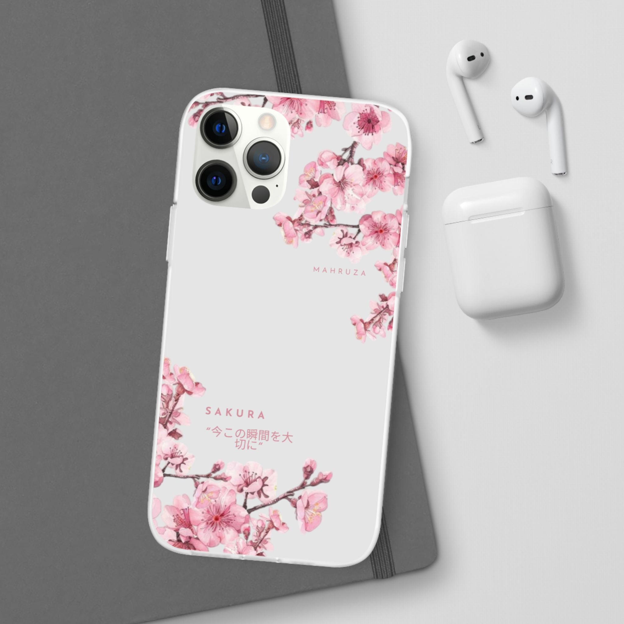 Cherry Blossom Sakura Phone Case — Flexible Clear Floral iPhone Cover