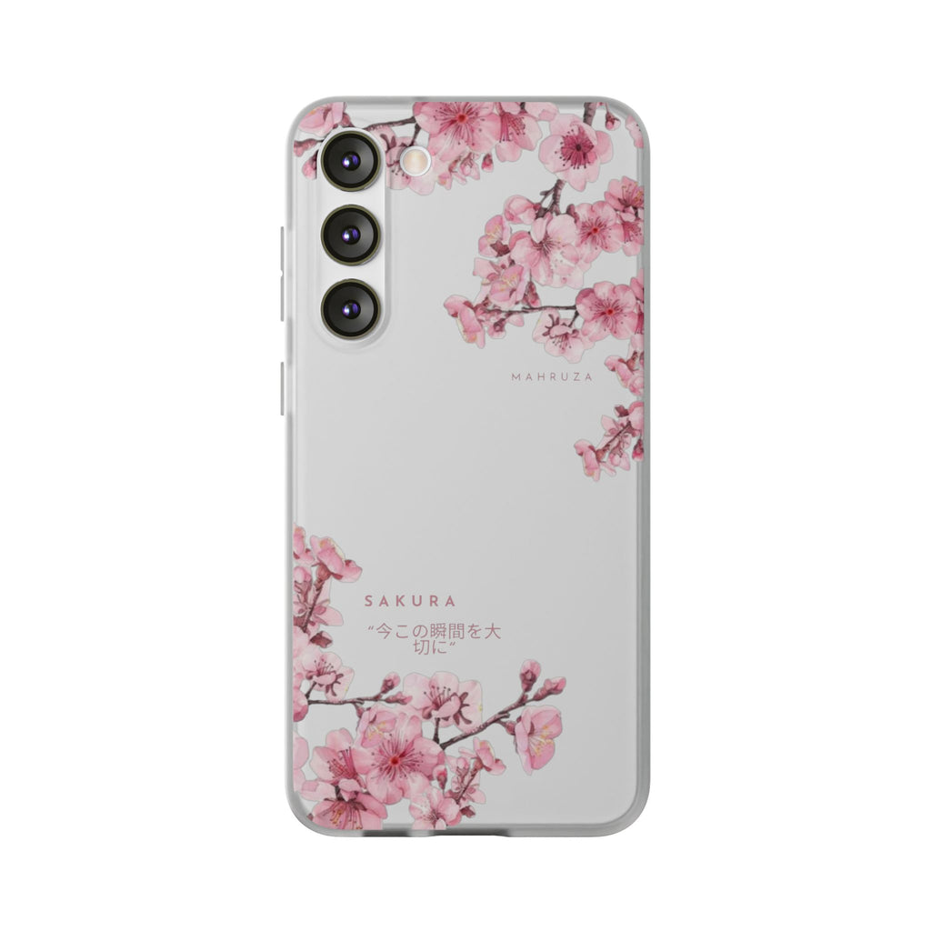 Cherry Blossom Sakura Phone Case — Flexible Clear Floral iPhone Cover