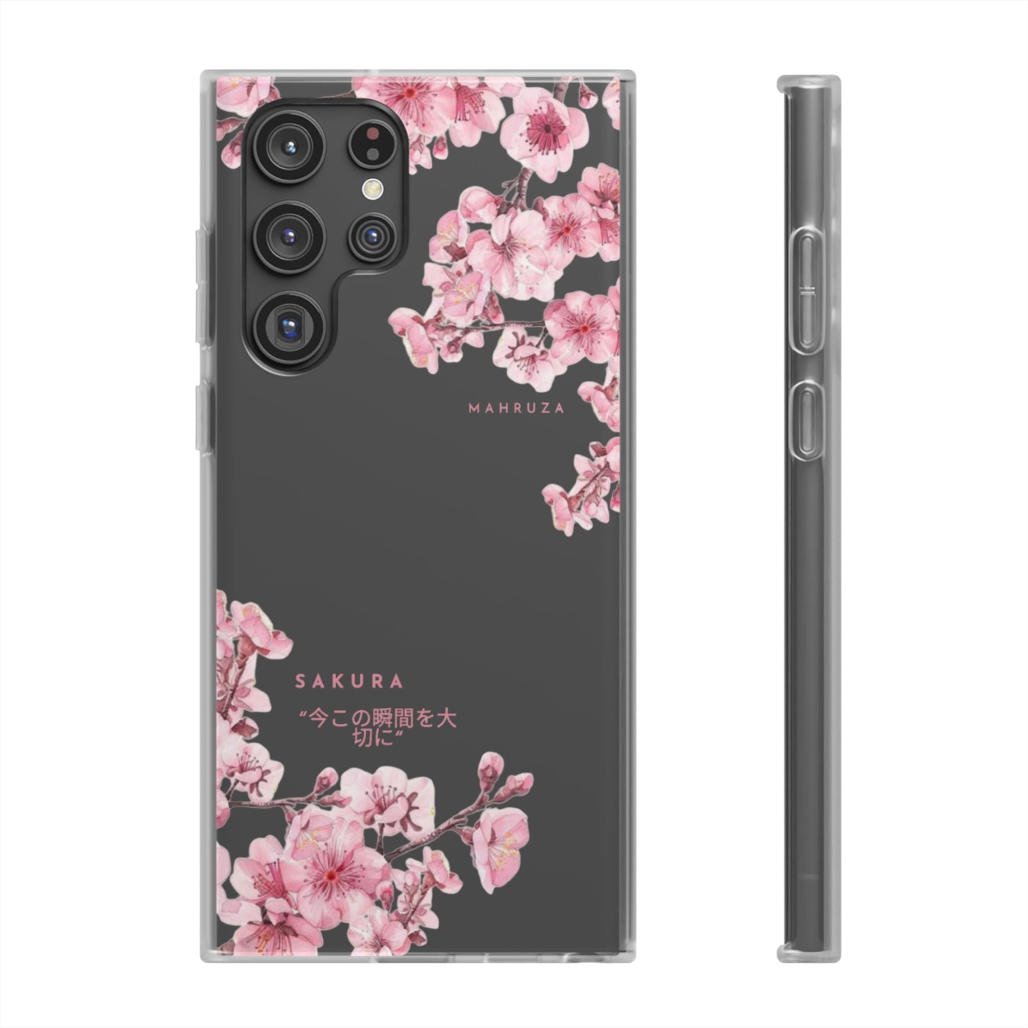 Cherry Blossom Sakura Phone Case — Flexible Clear Floral iPhone Cover