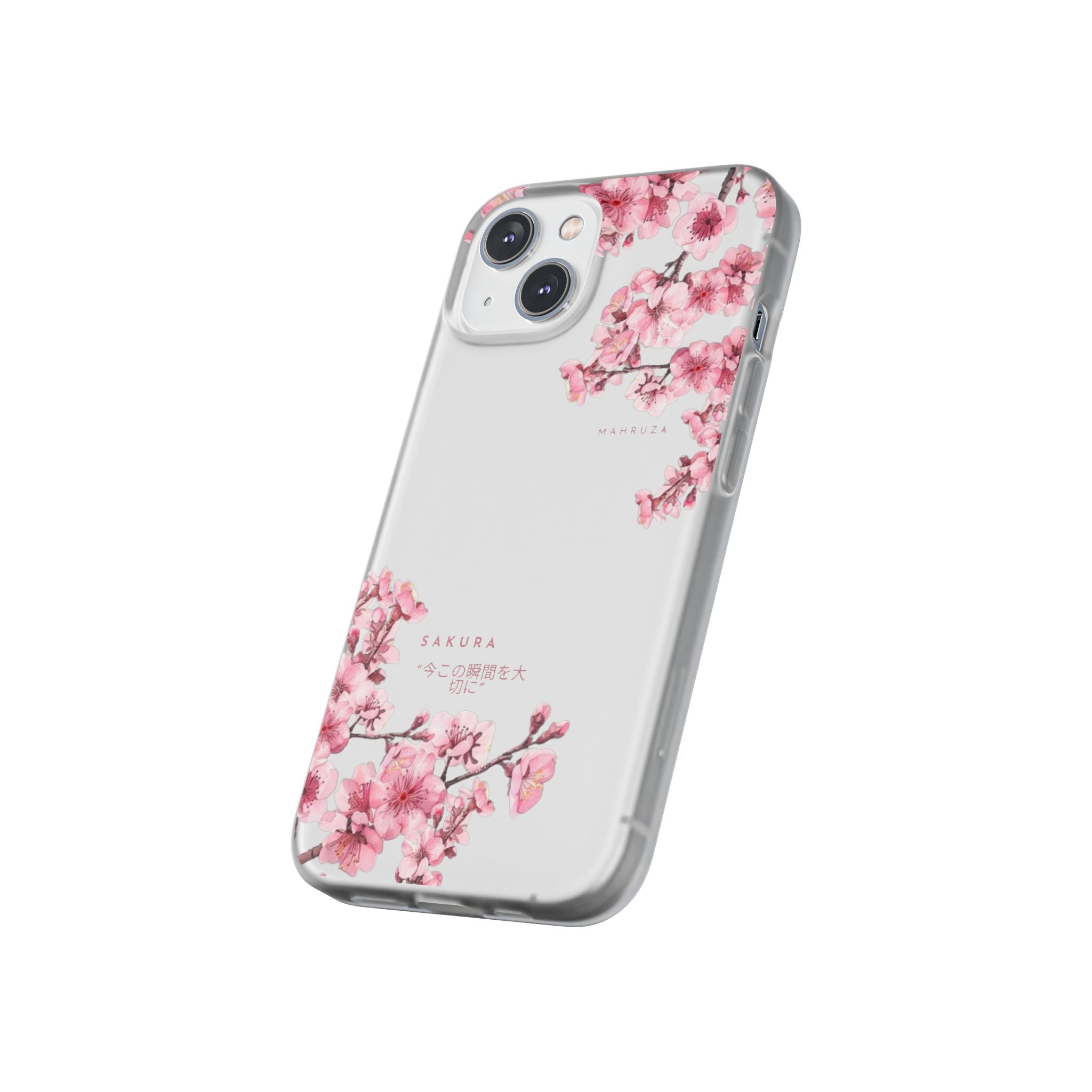 Cherry Blossom Sakura Phone Case — Flexible Clear Floral iPhone Cover