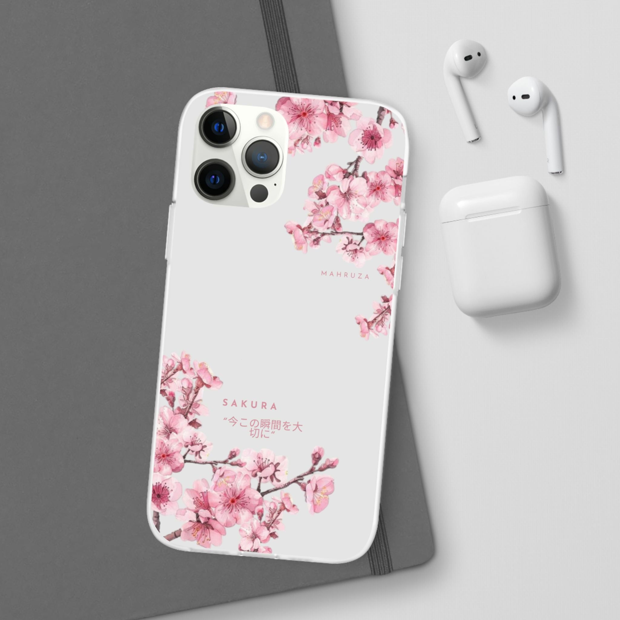 Cherry Blossom Sakura Phone Case — Flexible Clear Floral iPhone Cover