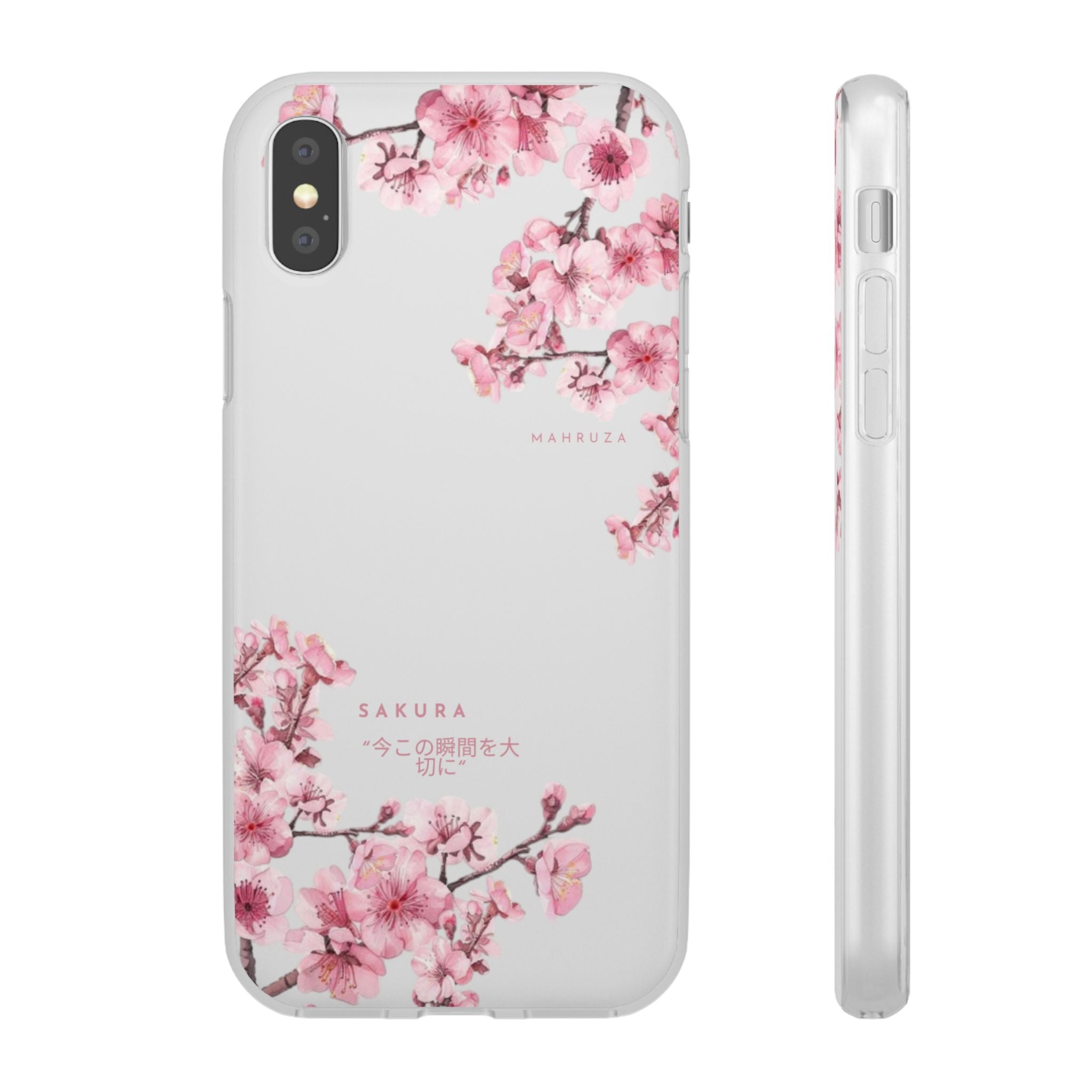 Cherry Blossom Sakura Phone Case — Flexible Clear Floral iPhone Cover