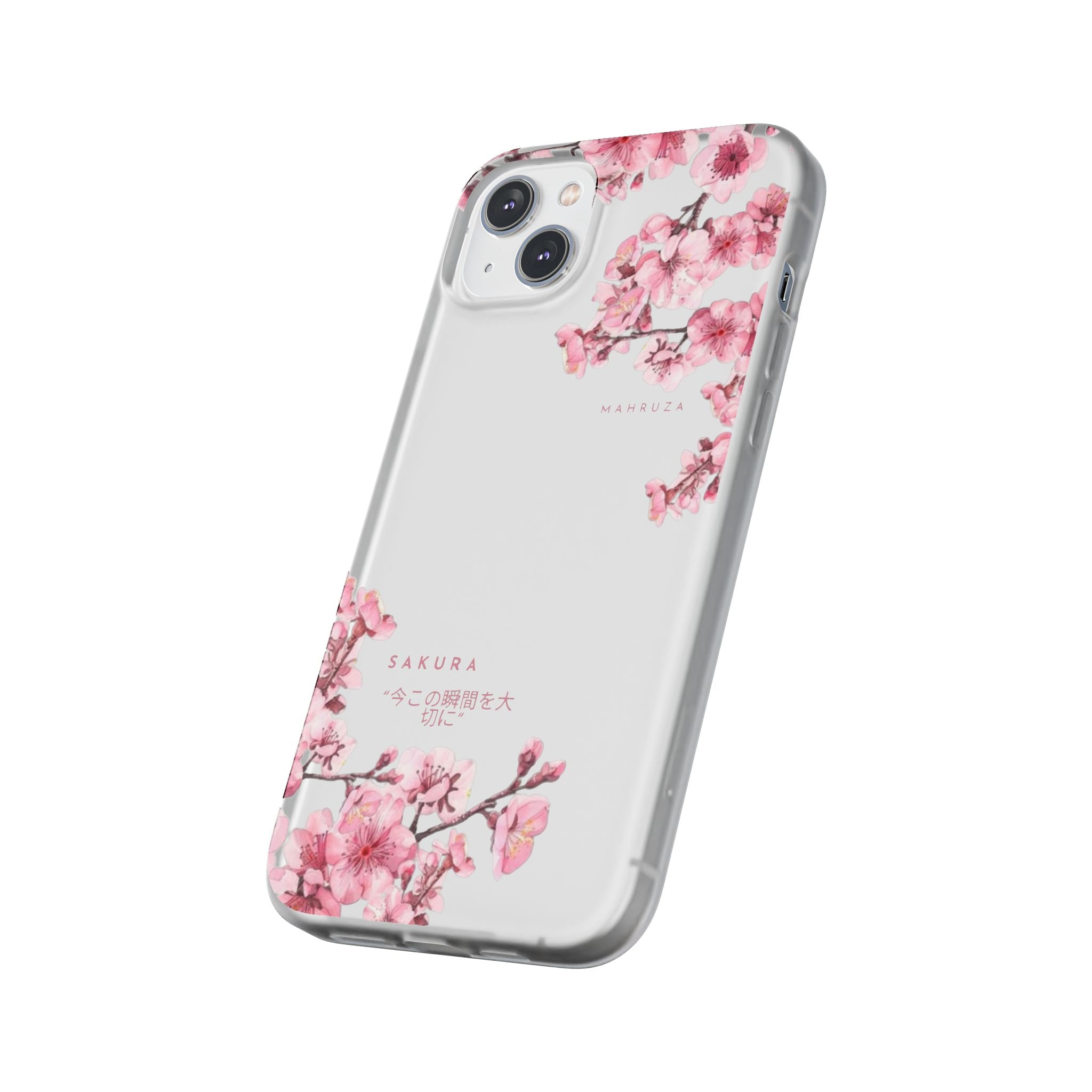 Cherry Blossom Sakura Phone Case — Flexible Clear Floral iPhone Cover