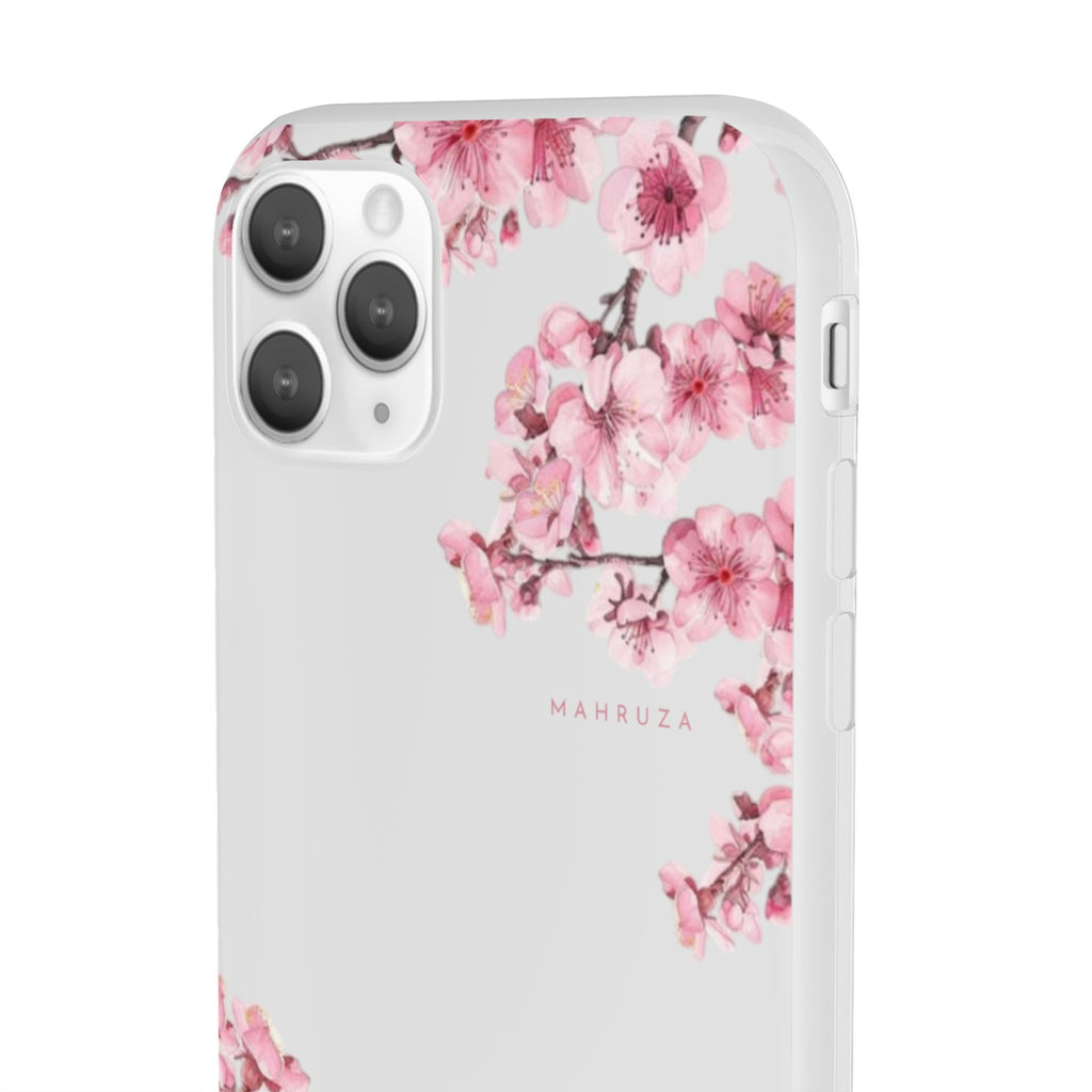Cherry Blossom Sakura Phone Case — Flexible Clear Floral iPhone Cover