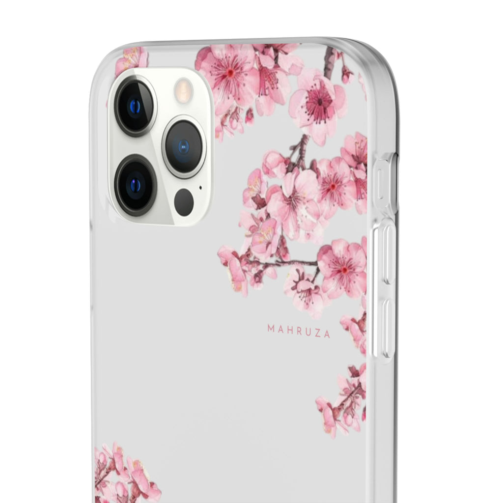 Cherry Blossom Sakura Phone Case — Flexible Clear Floral iPhone Cover