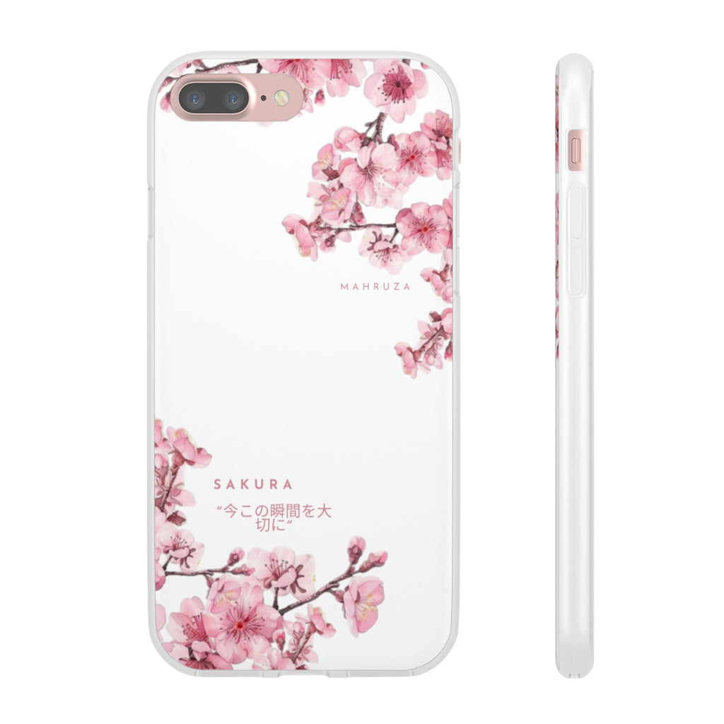 Cherry Blossom Sakura Phone Case — Flexible Clear Floral iPhone Cover