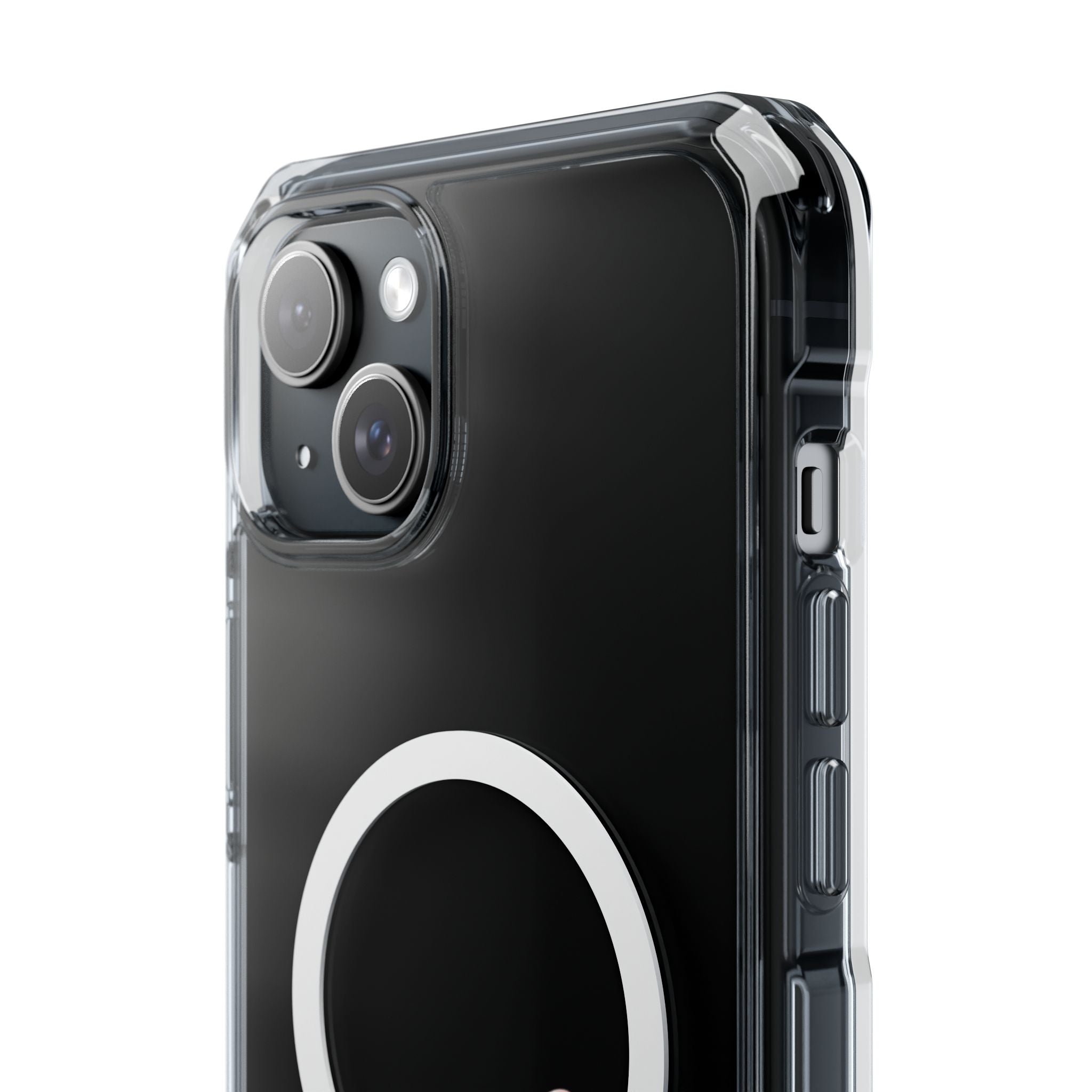 Clear Magnetic Phone Case — Pink Lily Floral Design