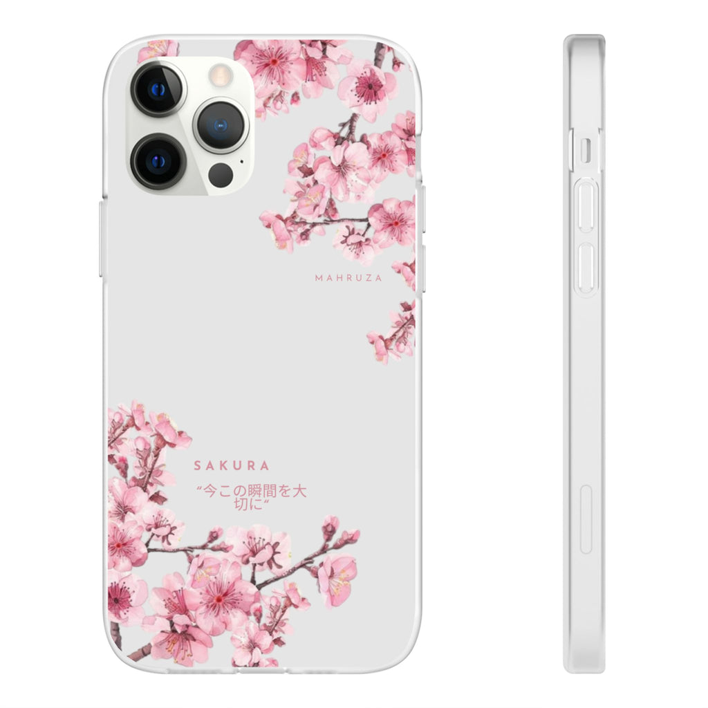 Cherry Blossom Sakura Phone Case — Flexible Clear Floral iPhone Cover