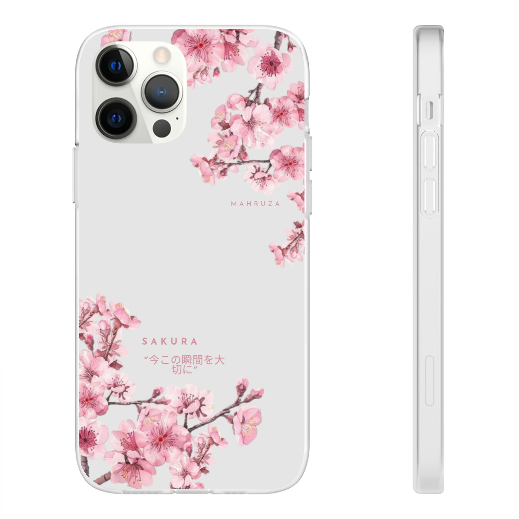 Cherry Blossom Sakura Phone Case — Flexible Clear Floral iPhone Cover