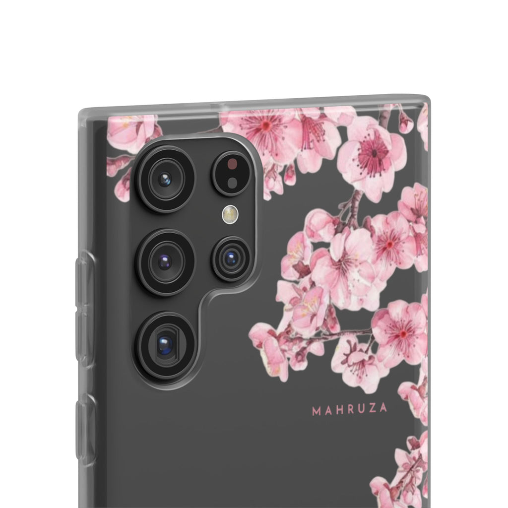 Cherry Blossom Sakura Phone Case — Flexible Clear Floral iPhone Cover
