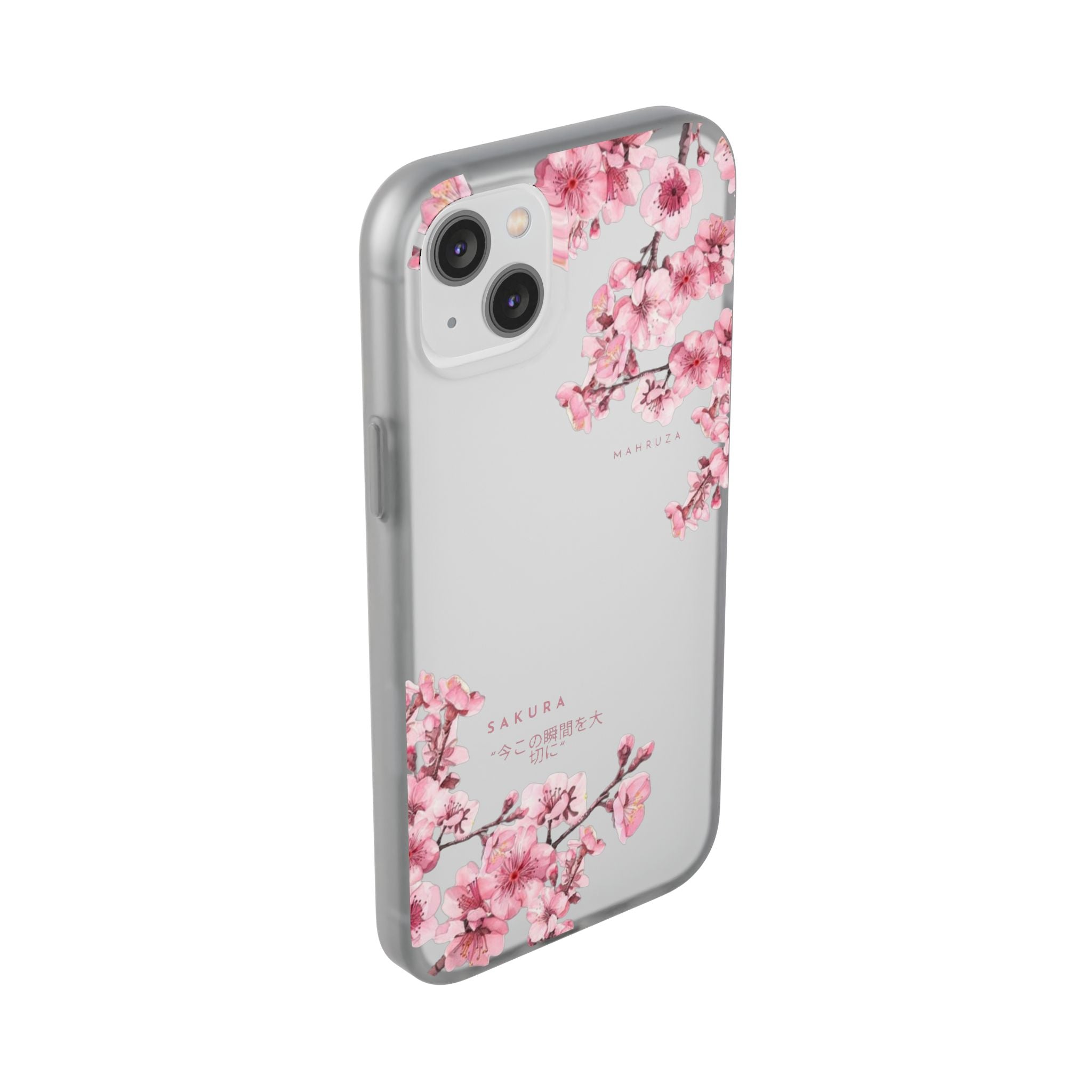 Cherry Blossom Sakura Phone Case — Flexible Clear Floral iPhone Cover