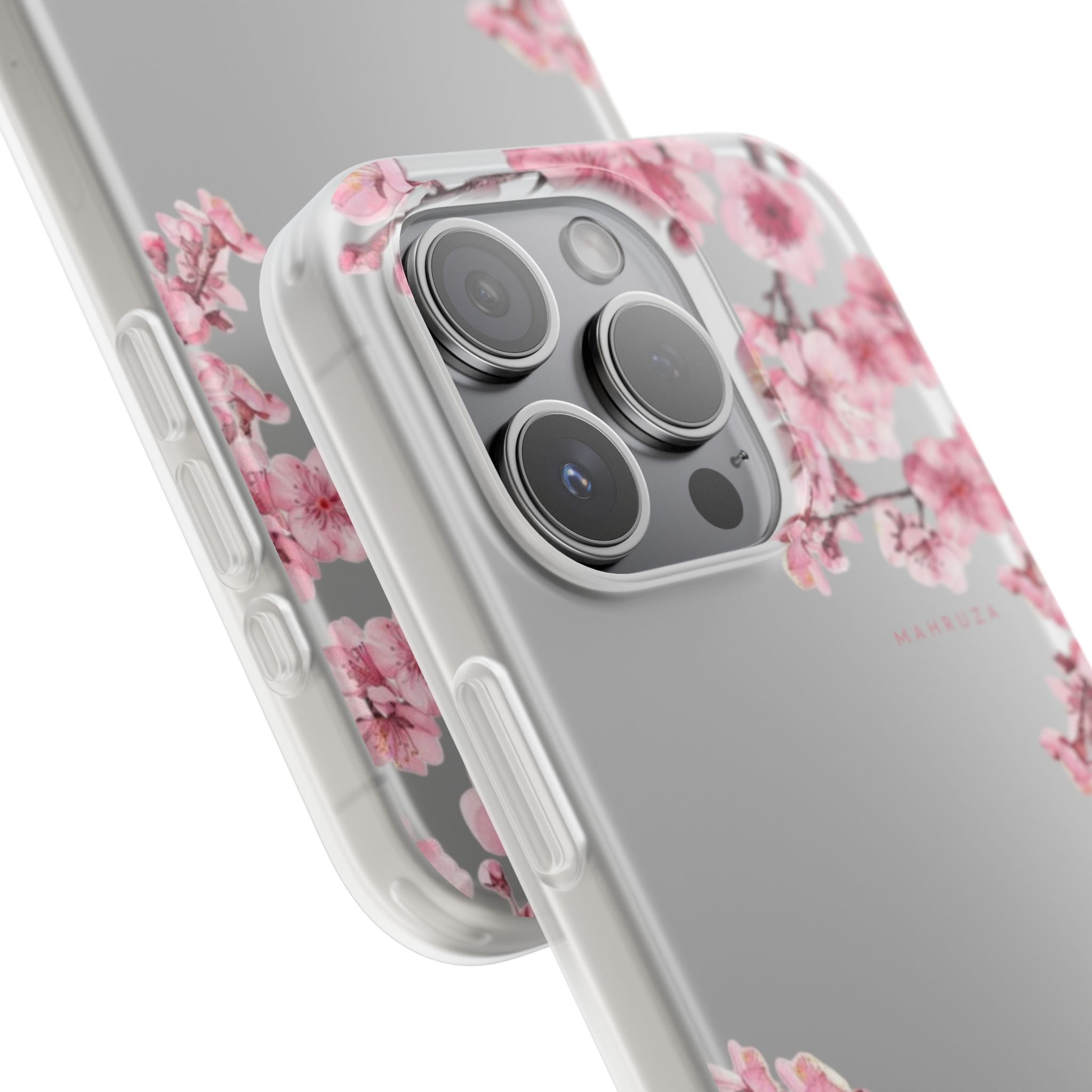 Cherry Blossom Sakura Phone Case — Flexible Clear Floral iPhone Cover