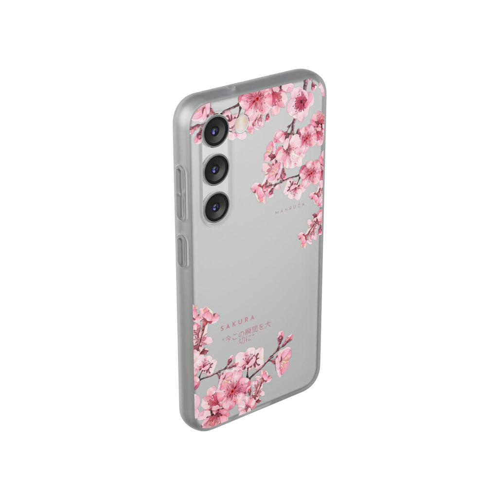 Cherry Blossom Sakura Phone Case — Flexible Clear Floral iPhone Cover