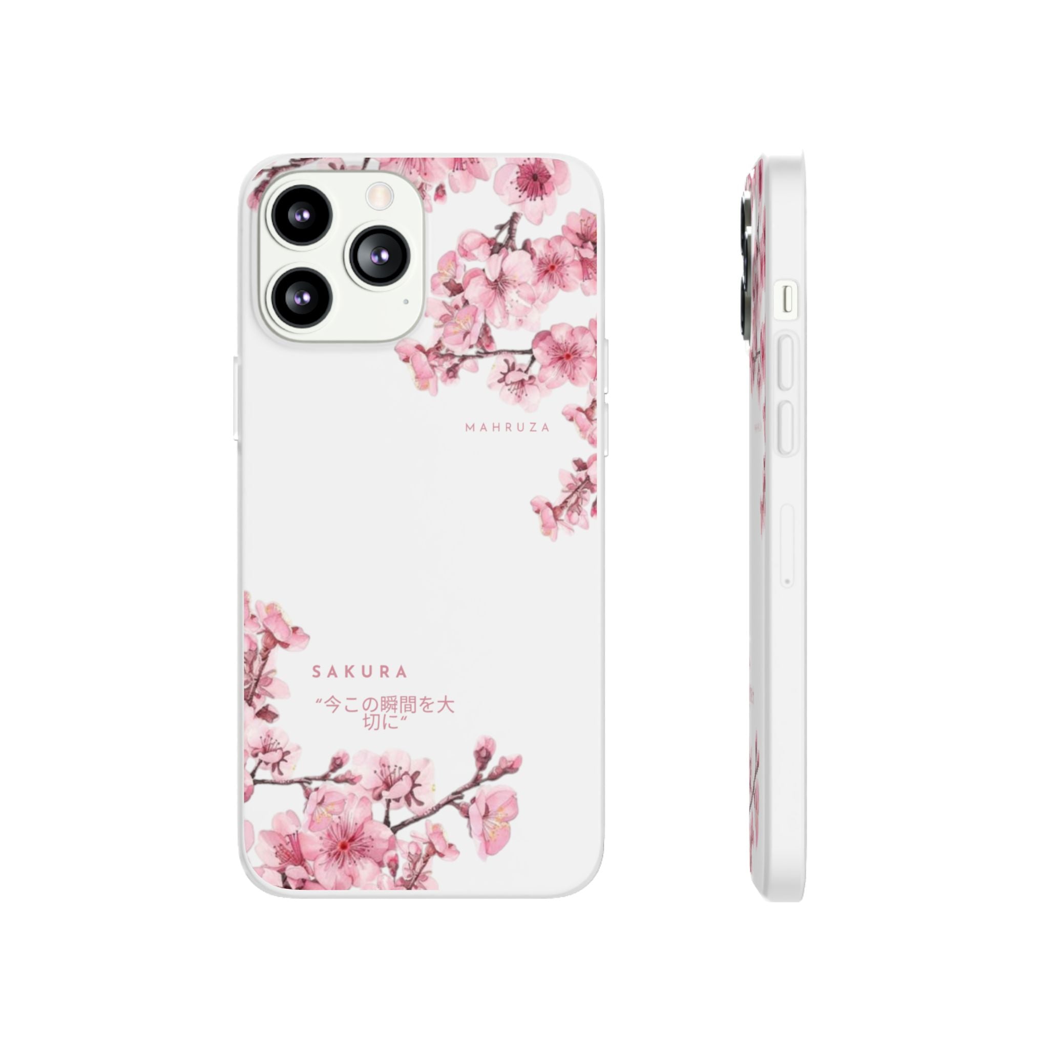Cherry Blossom Sakura Phone Case — Flexible Clear Floral iPhone Cover