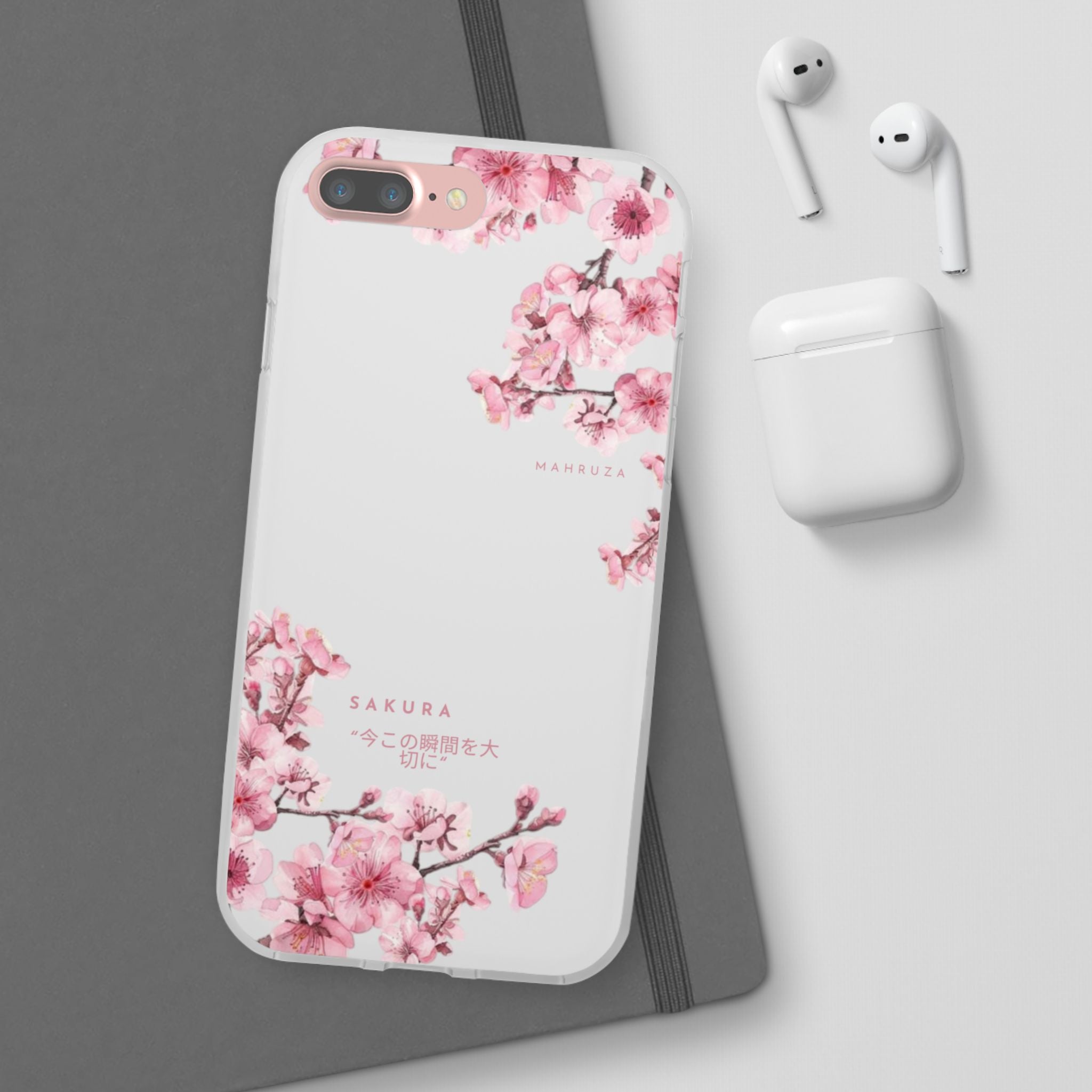Cherry Blossom Sakura Phone Case — Flexible Clear Floral iPhone Cover