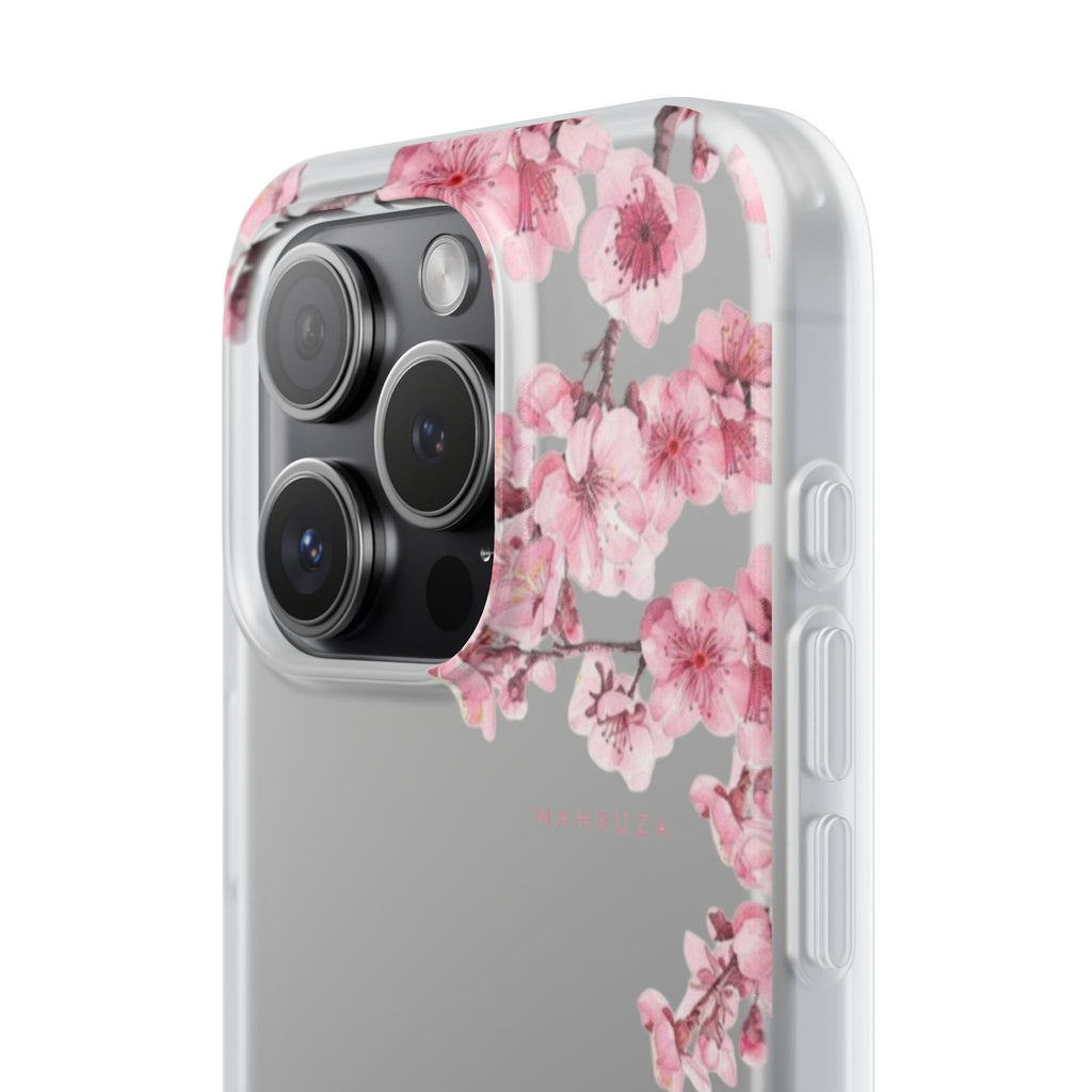 Cherry Blossom Sakura Phone Case — Flexible Clear Floral iPhone Cover