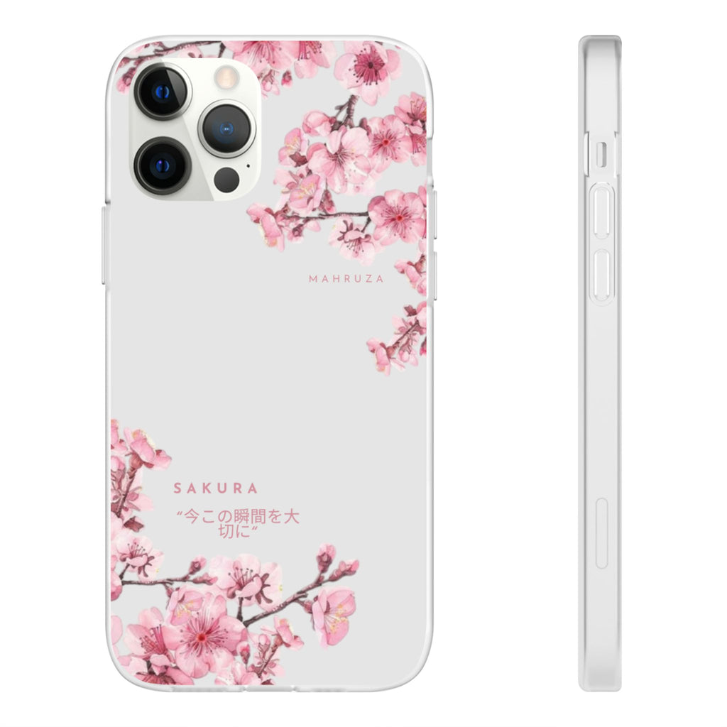 Cherry Blossom Sakura Phone Case — Flexible Clear Floral iPhone Cover
