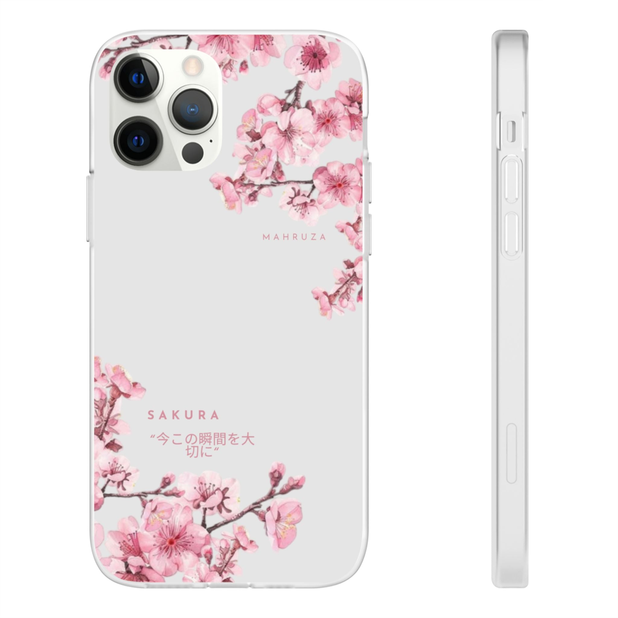 Cherry Blossom Sakura Phone Case — Flexible Clear Floral iPhone Cover