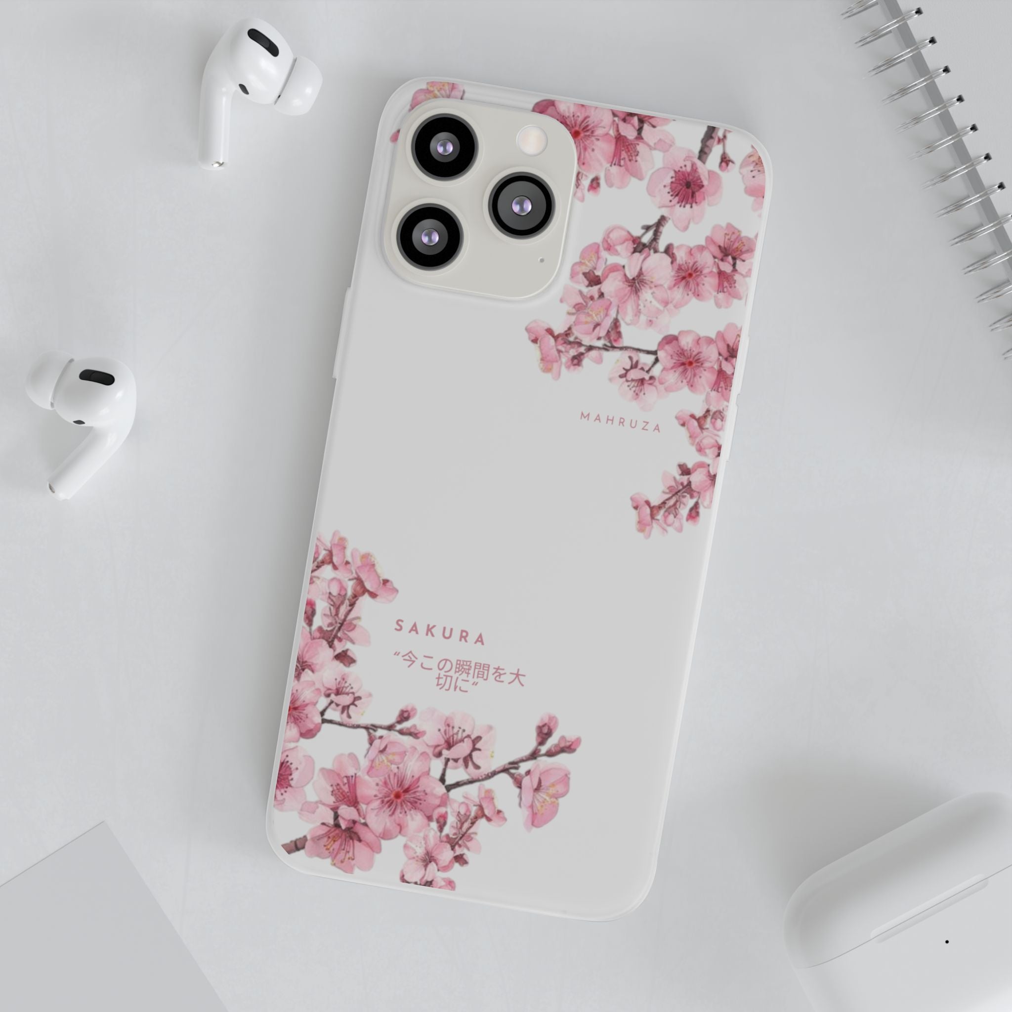 Cherry Blossom Sakura Phone Case — Flexible Clear Floral iPhone Cover