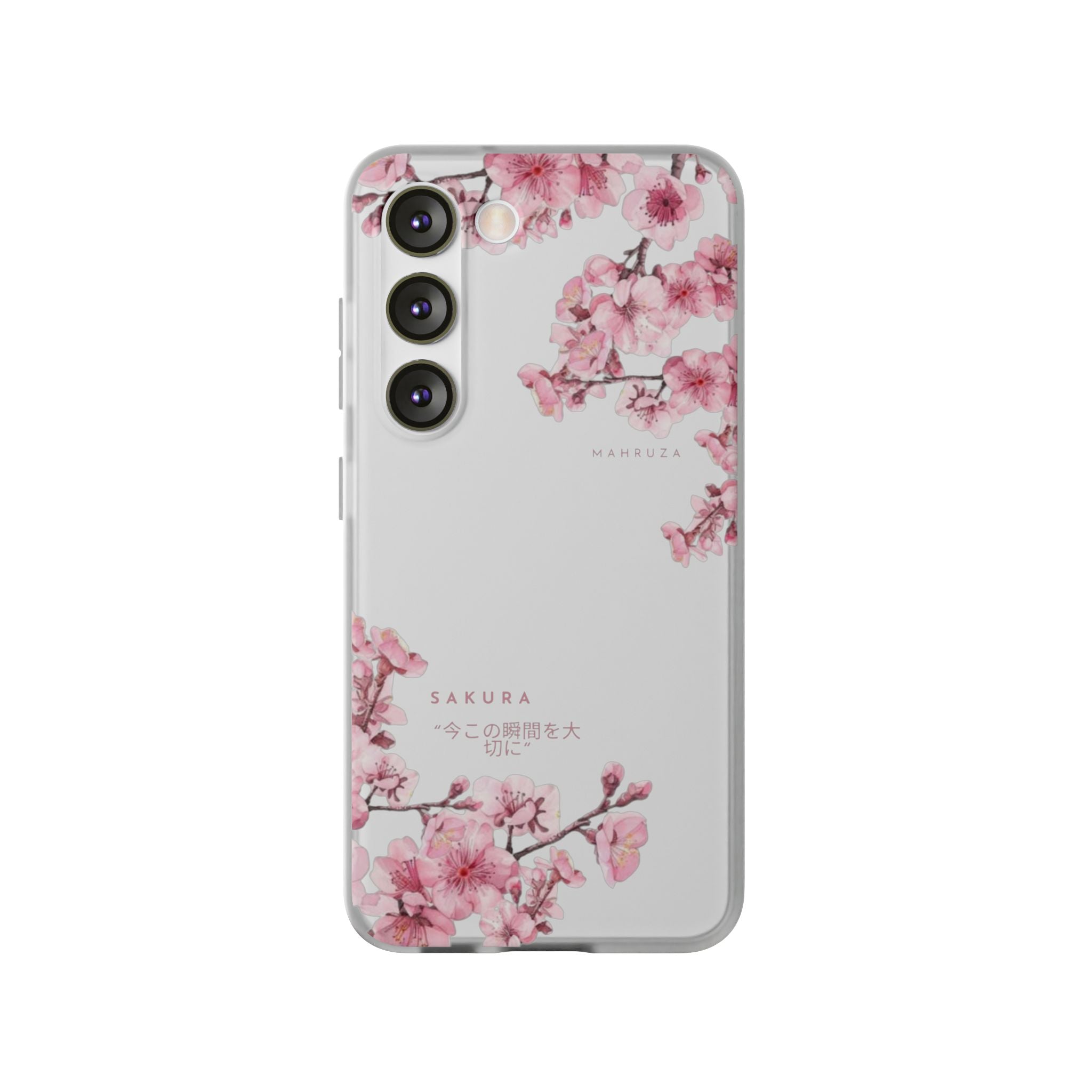 Cherry Blossom Sakura Phone Case — Flexible Clear Floral iPhone Cover
