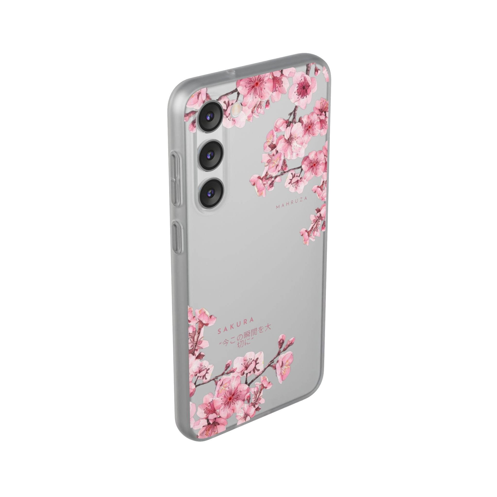 Cherry Blossom Sakura Phone Case — Flexible Clear Floral iPhone Cover