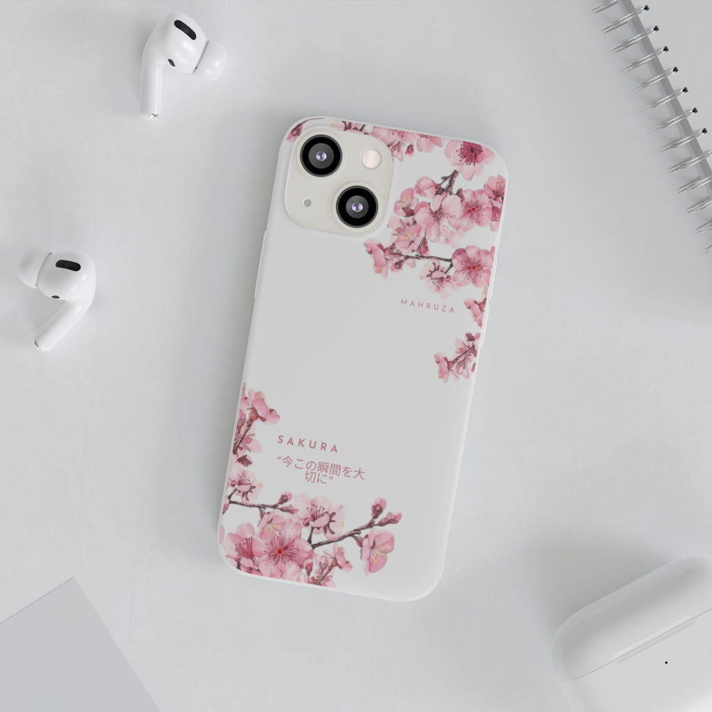 Cherry Blossom Sakura Phone Case — Flexible Clear Floral iPhone Cover