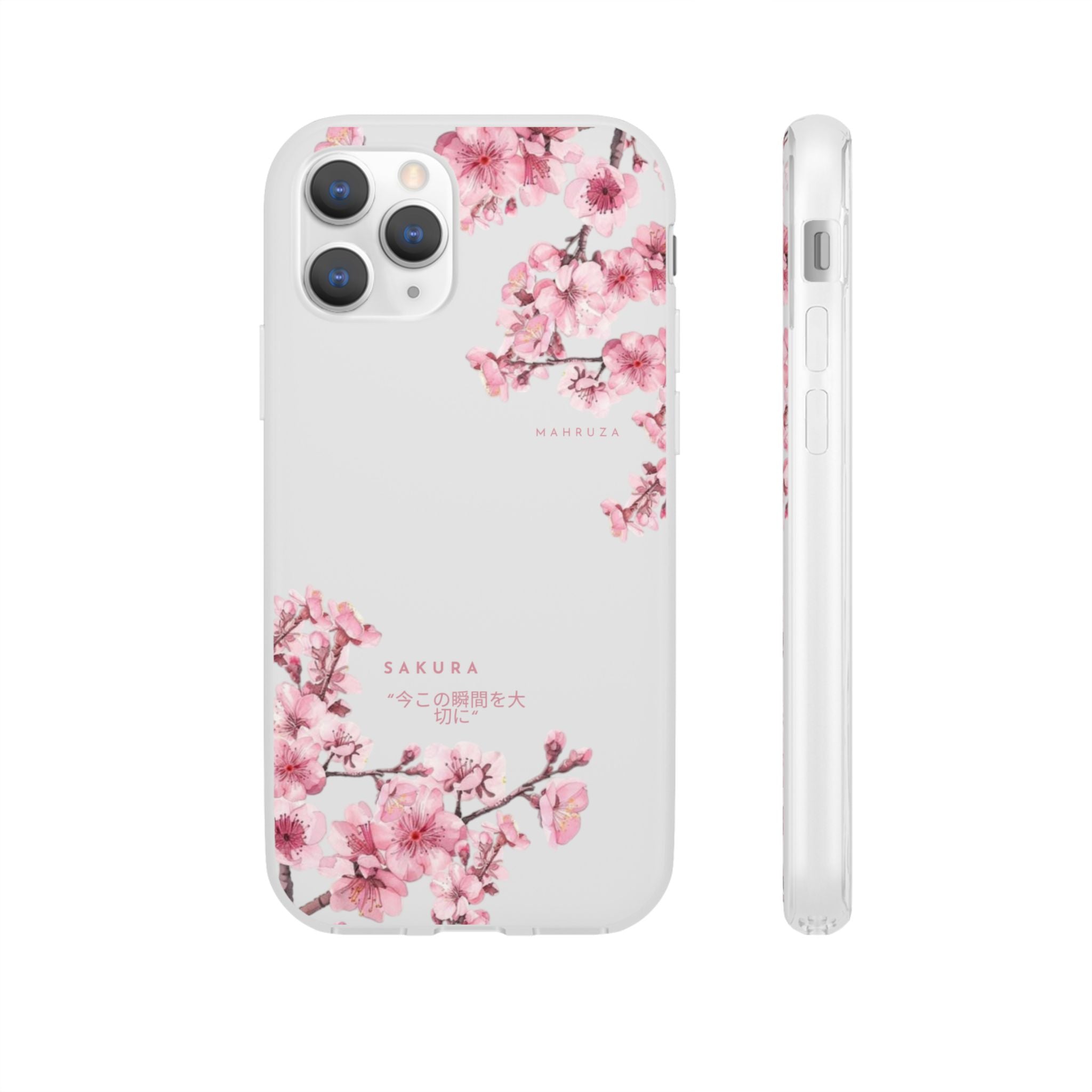 Cherry Blossom Sakura Phone Case — Flexible Clear Floral iPhone Cover