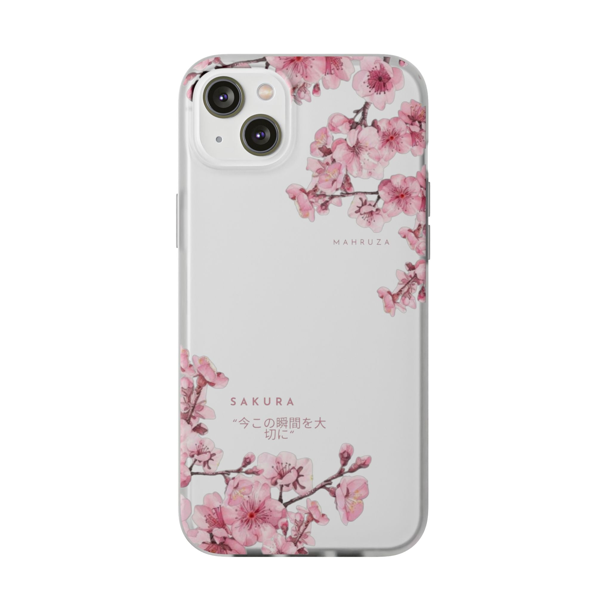 Cherry Blossom Sakura Phone Case — Flexible Clear Floral iPhone Cover