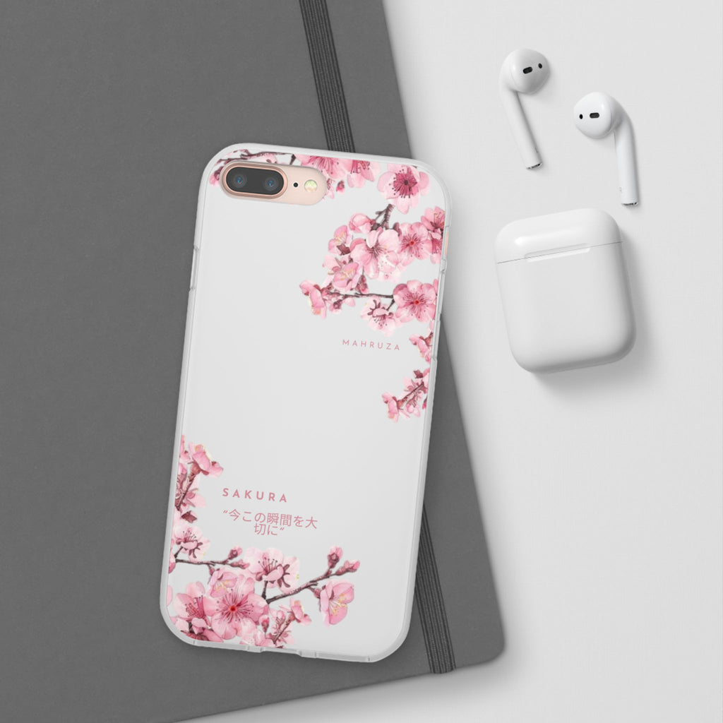 Cherry Blossom Sakura Phone Case — Flexible Clear Floral iPhone Cover