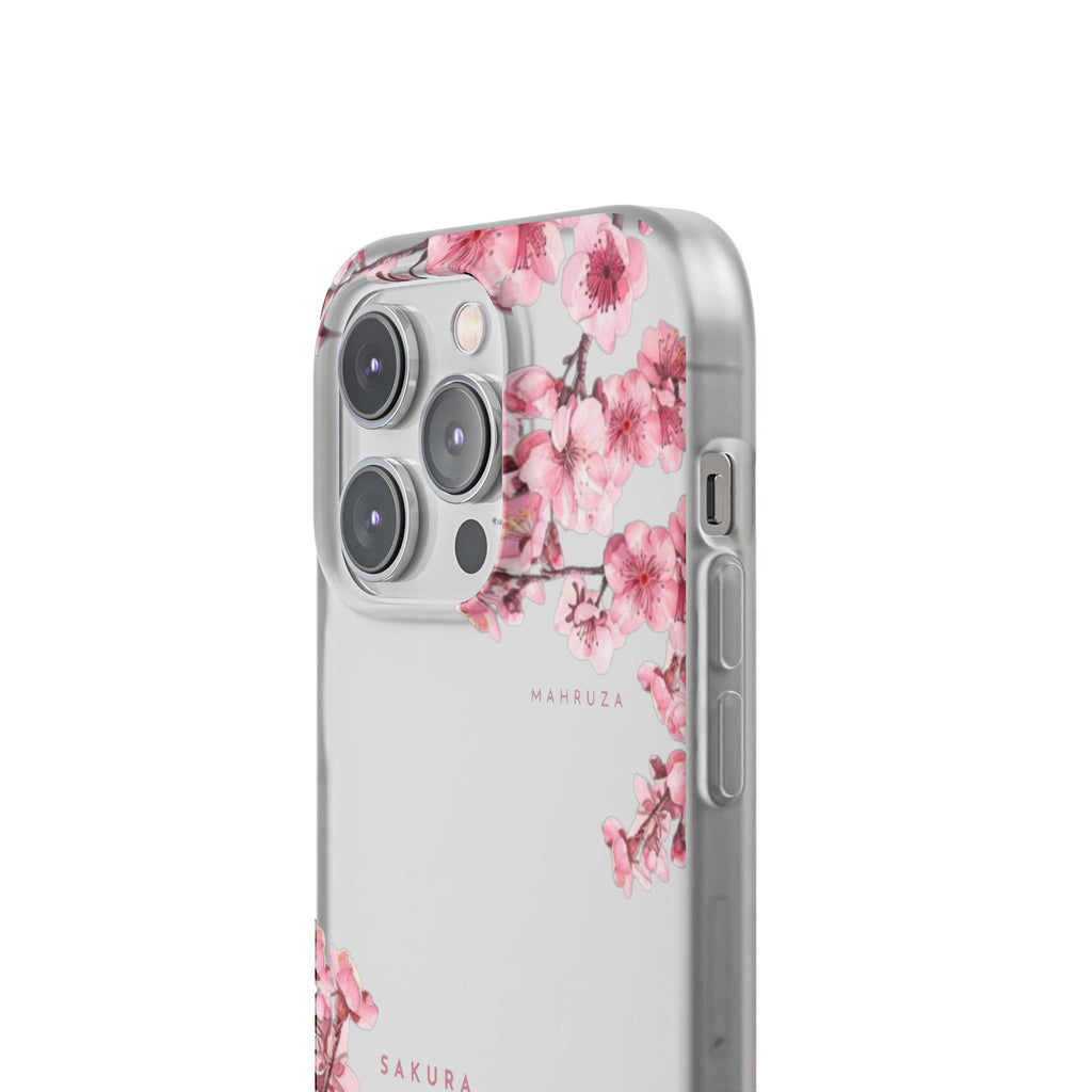 Cherry Blossom Sakura Phone Case — Flexible Clear Floral iPhone Cover