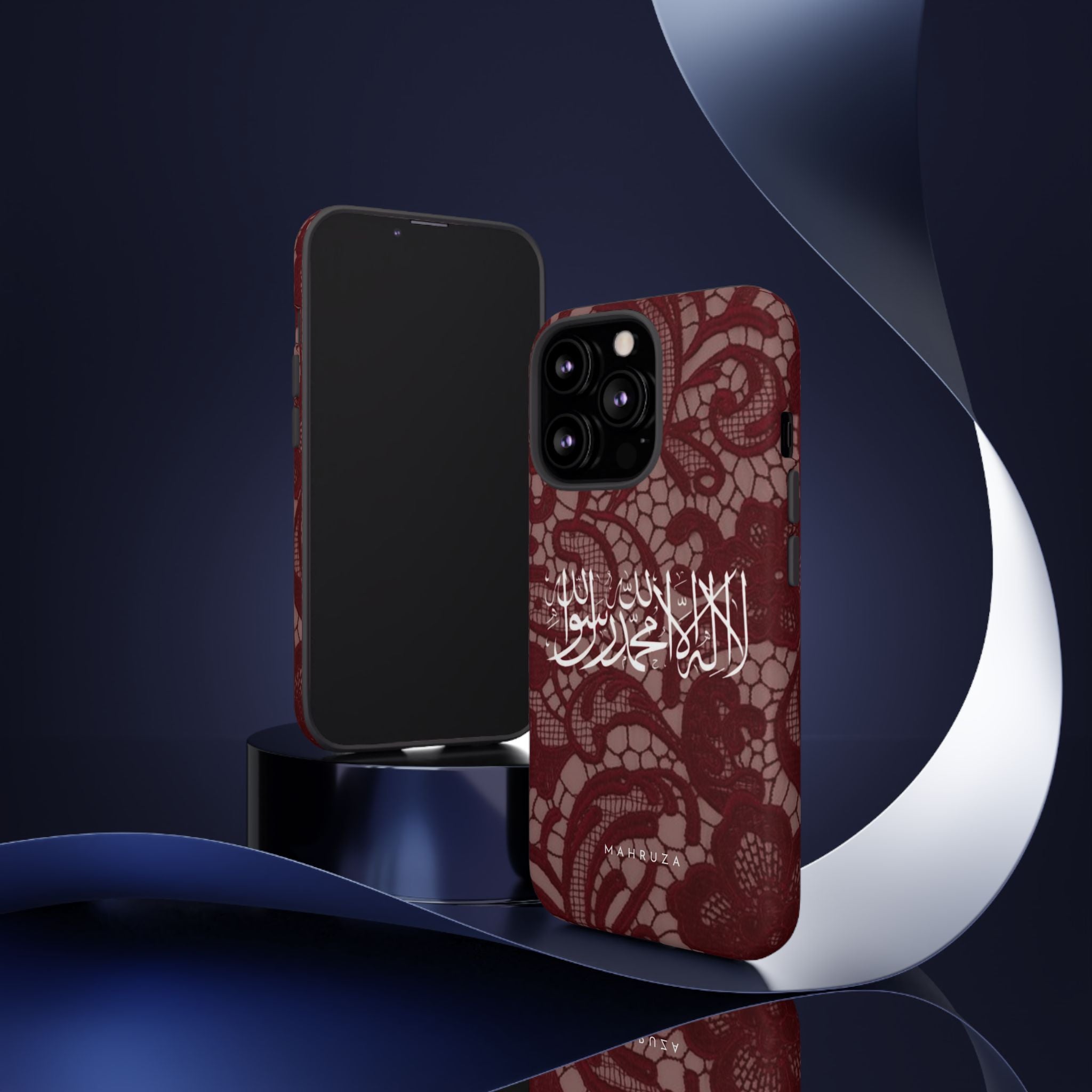 Islamic Script Lace Phone Case — Shahada Calligraphy Protective Tough Case