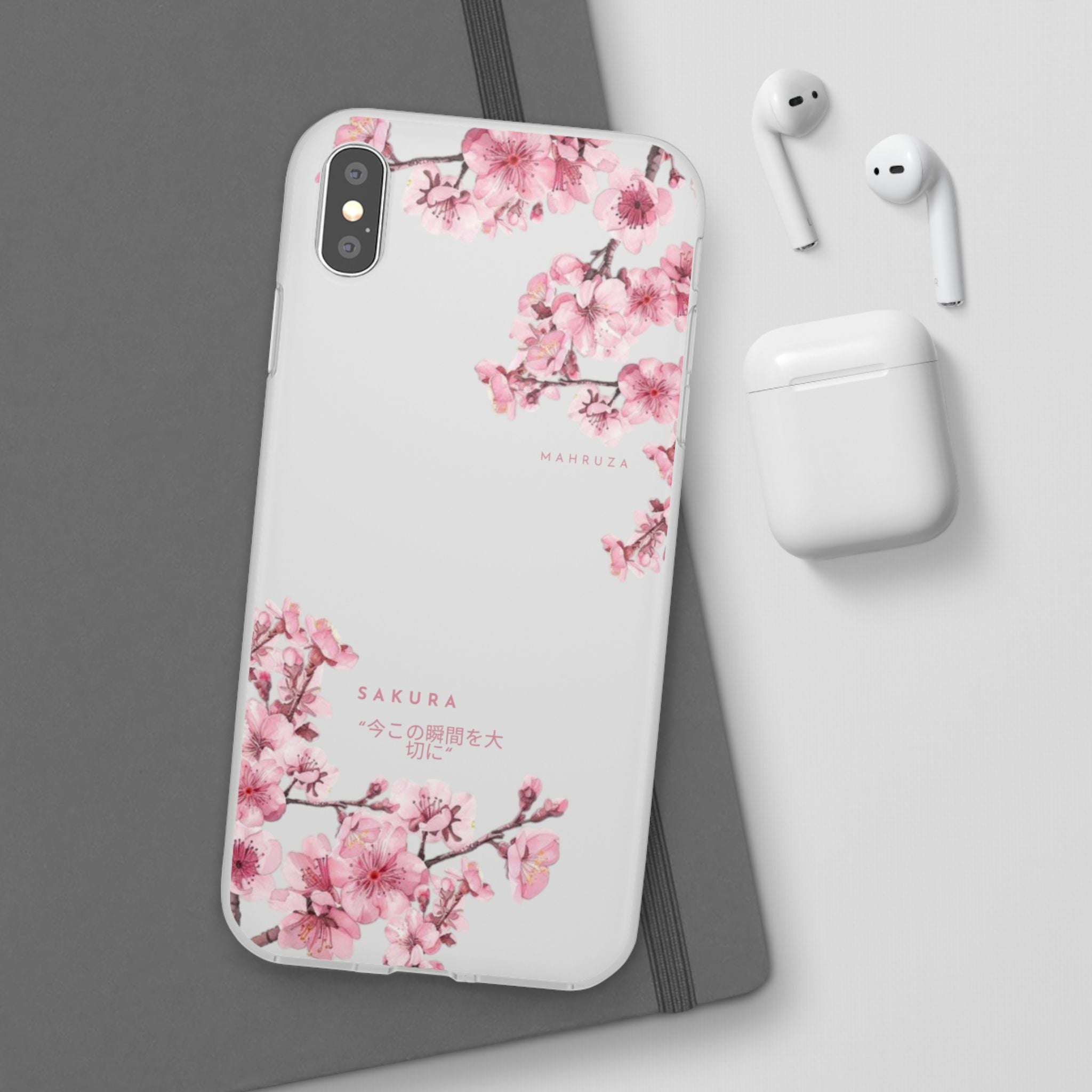 Cherry Blossom Sakura Phone Case — Flexible Clear Floral iPhone Cover