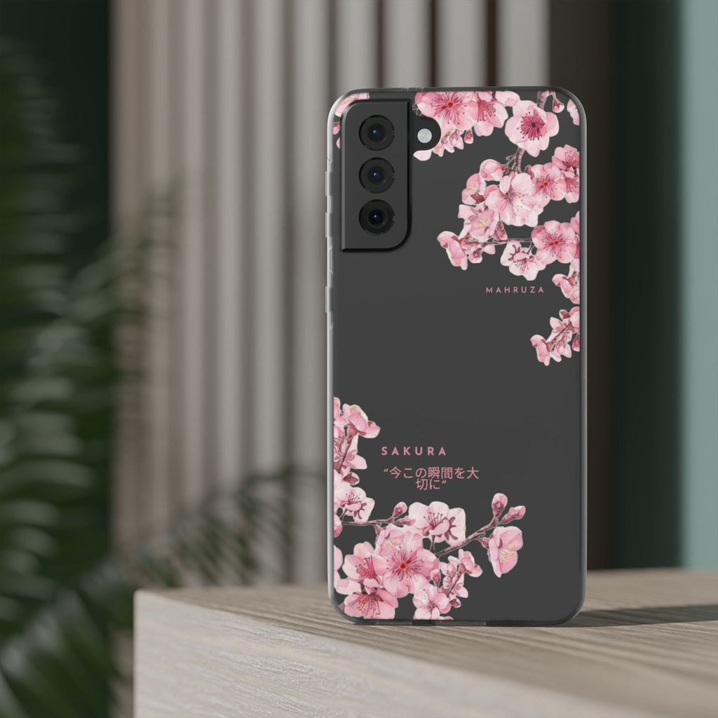 Cherry Blossom Sakura Phone Case — Flexible Clear Floral iPhone Cover
